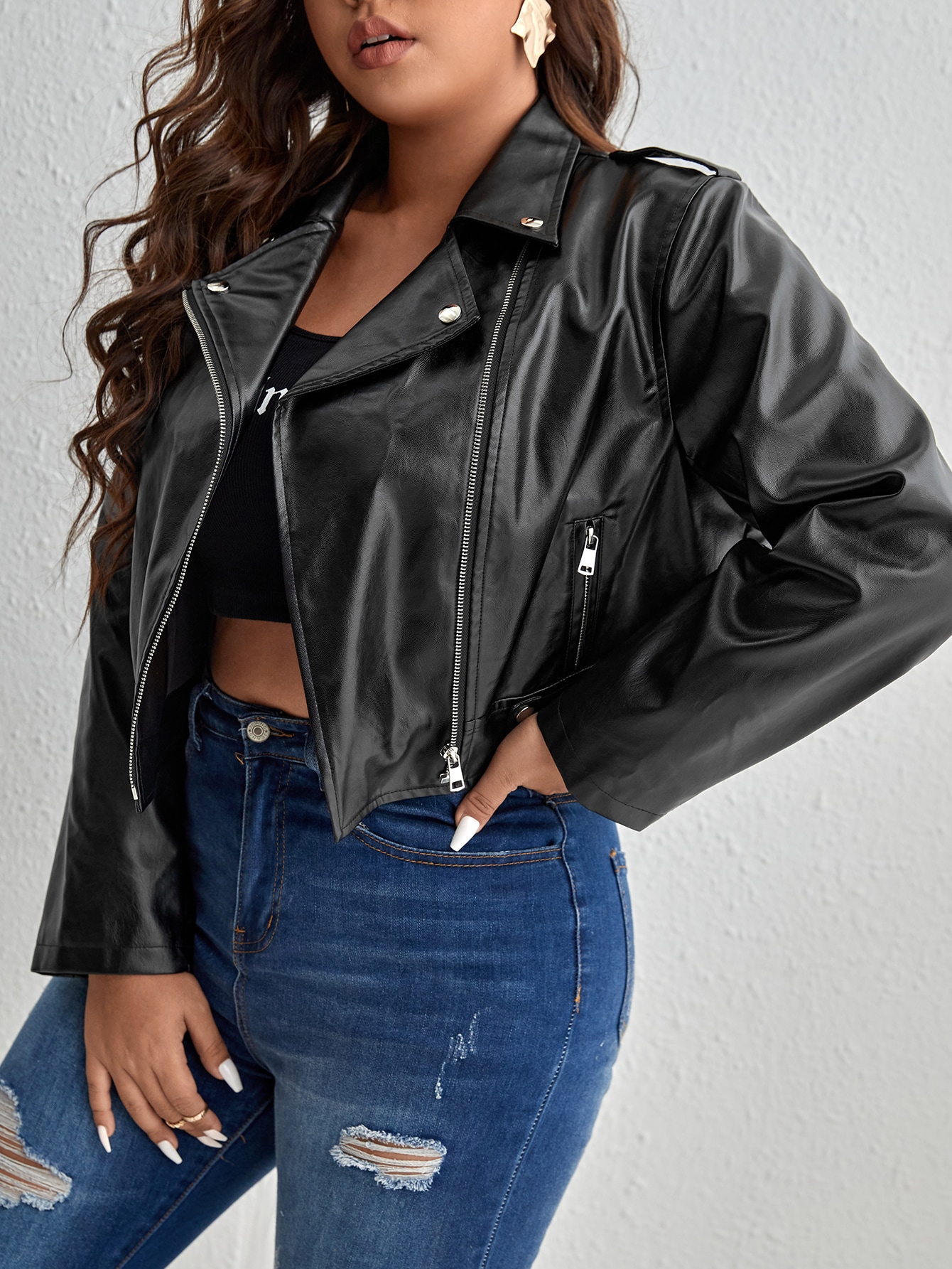 In Black Plus Size Jackets