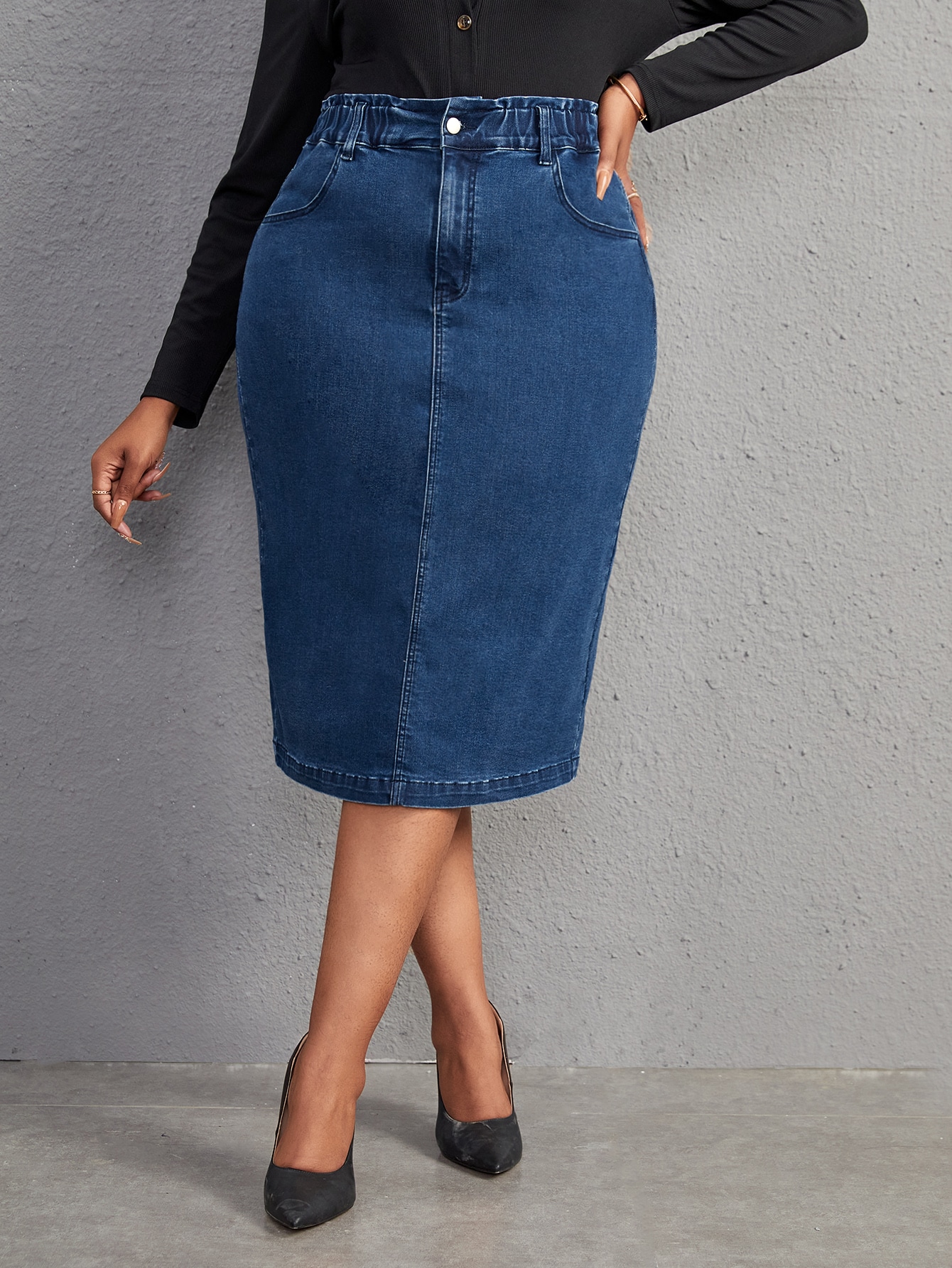 Plus Size Denim Skirts