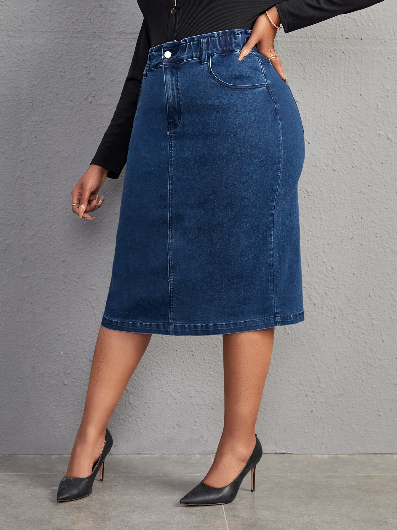 Plus Size Denim Skirts