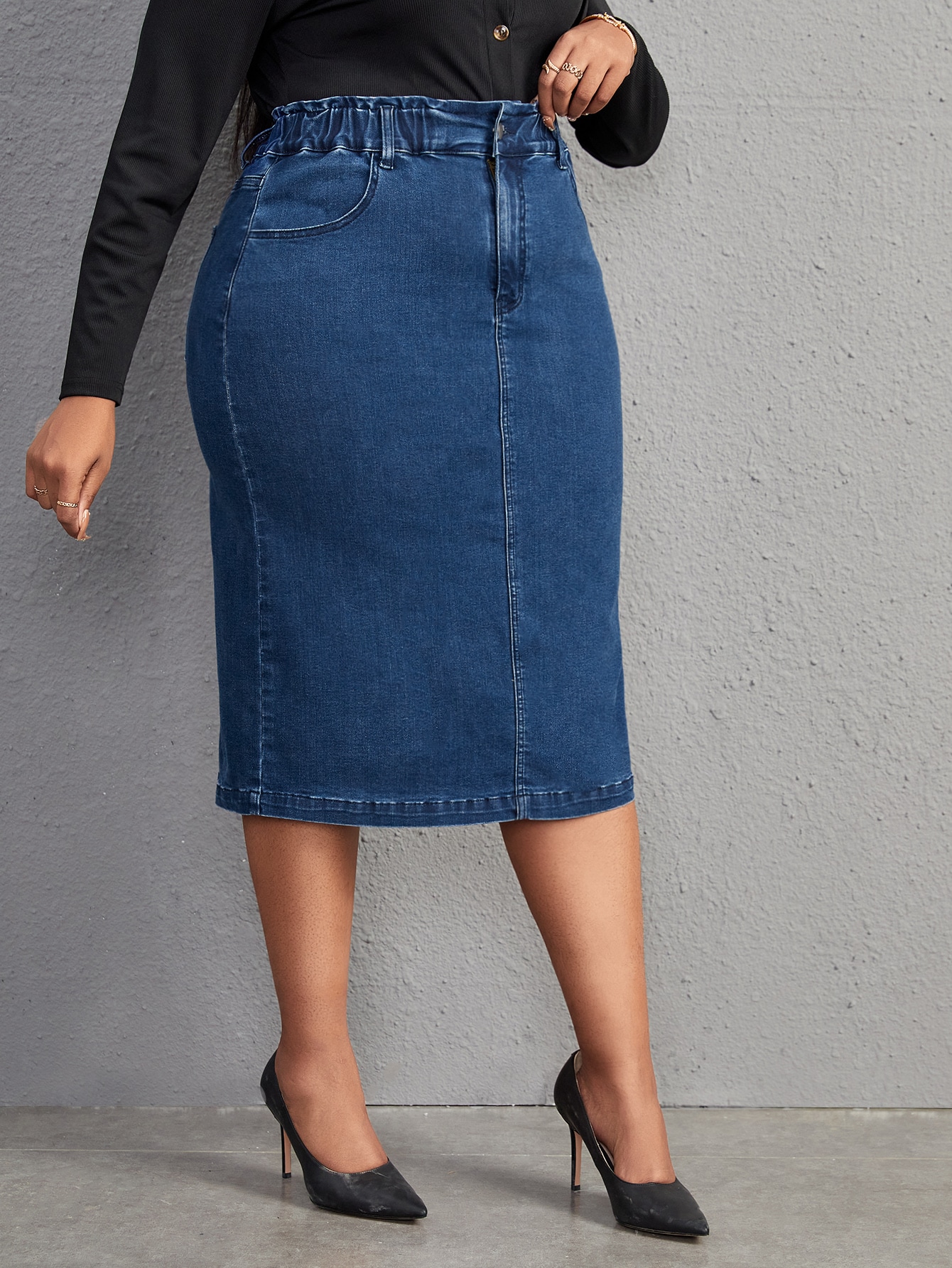 Plus Size Denim Skirts