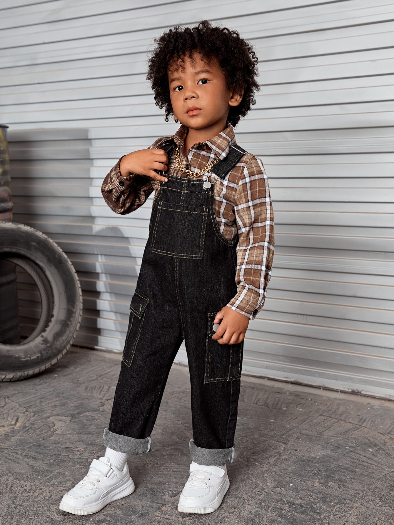 Young Boys Denim Overalls & Jumpsuits