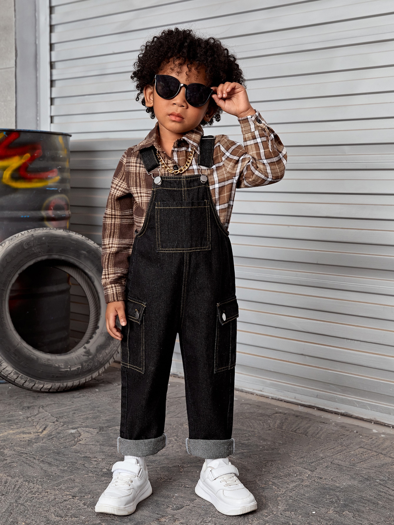 Young Boys Denim Overalls & Jumpsuits