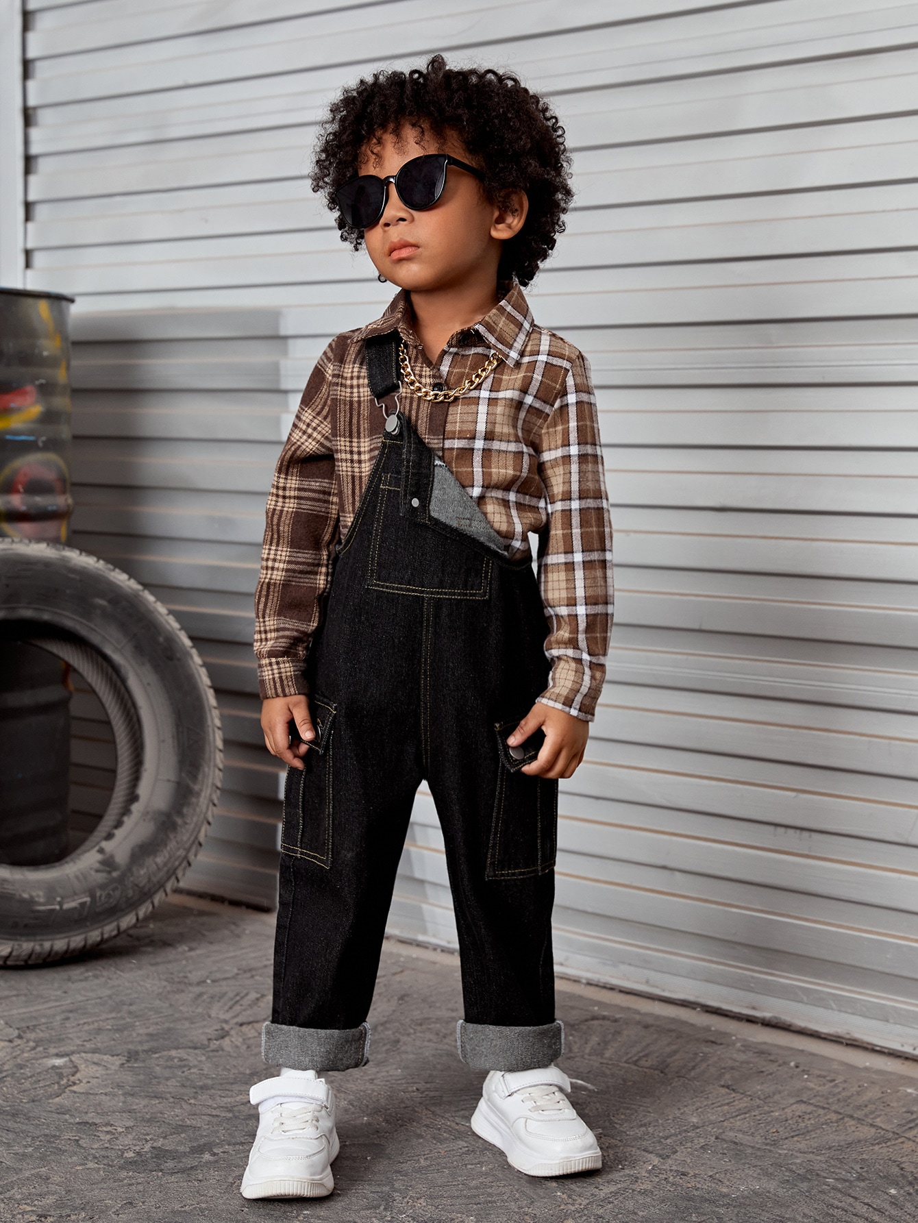 Young Boys Denim Overalls & Jumpsuits