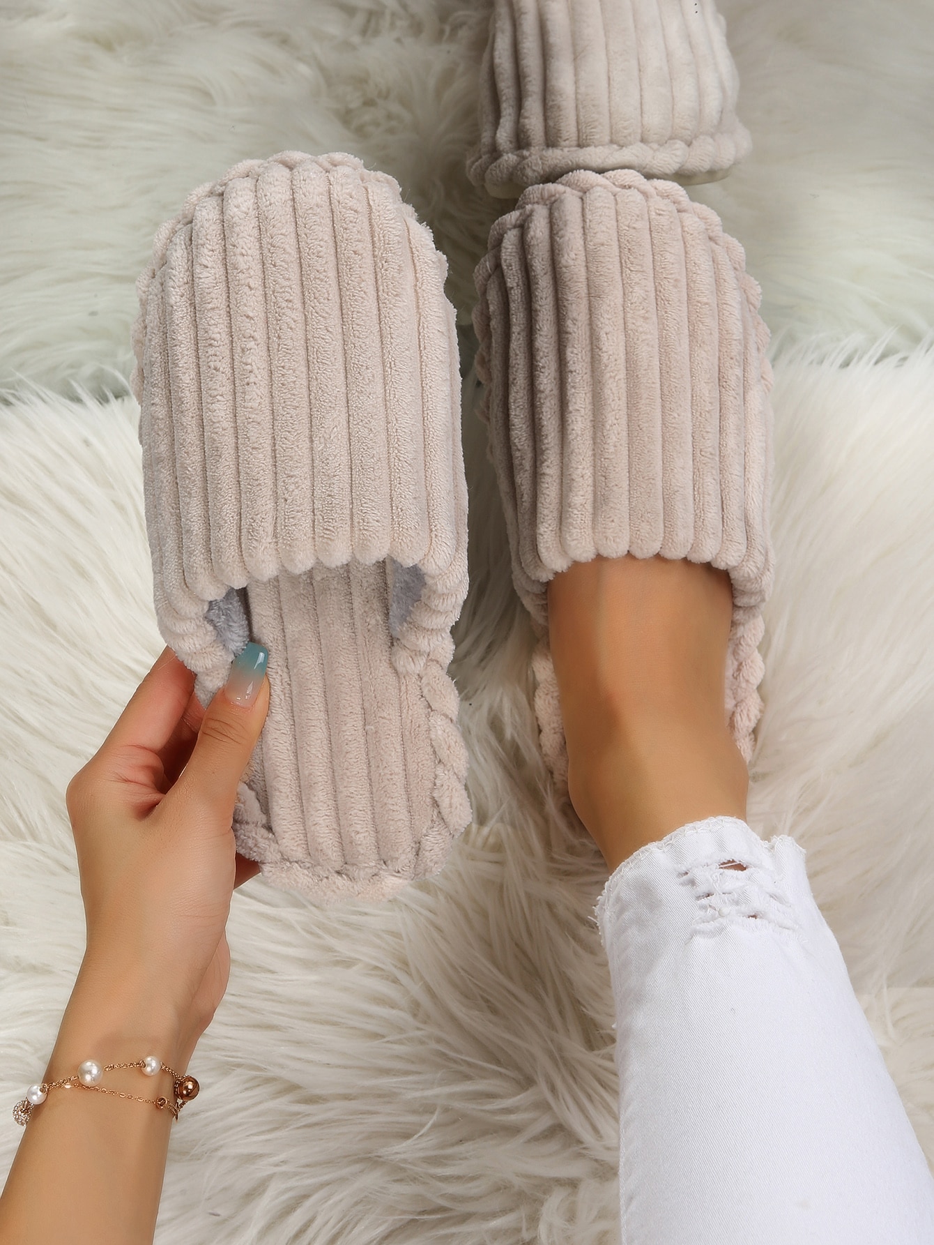 In Khaki Women Home Slippers