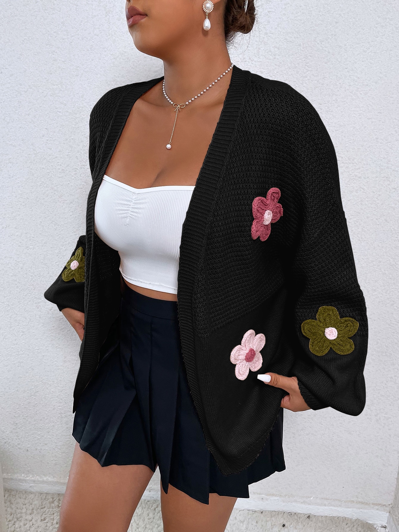 In Long Sleeve Plus Size Cardigans