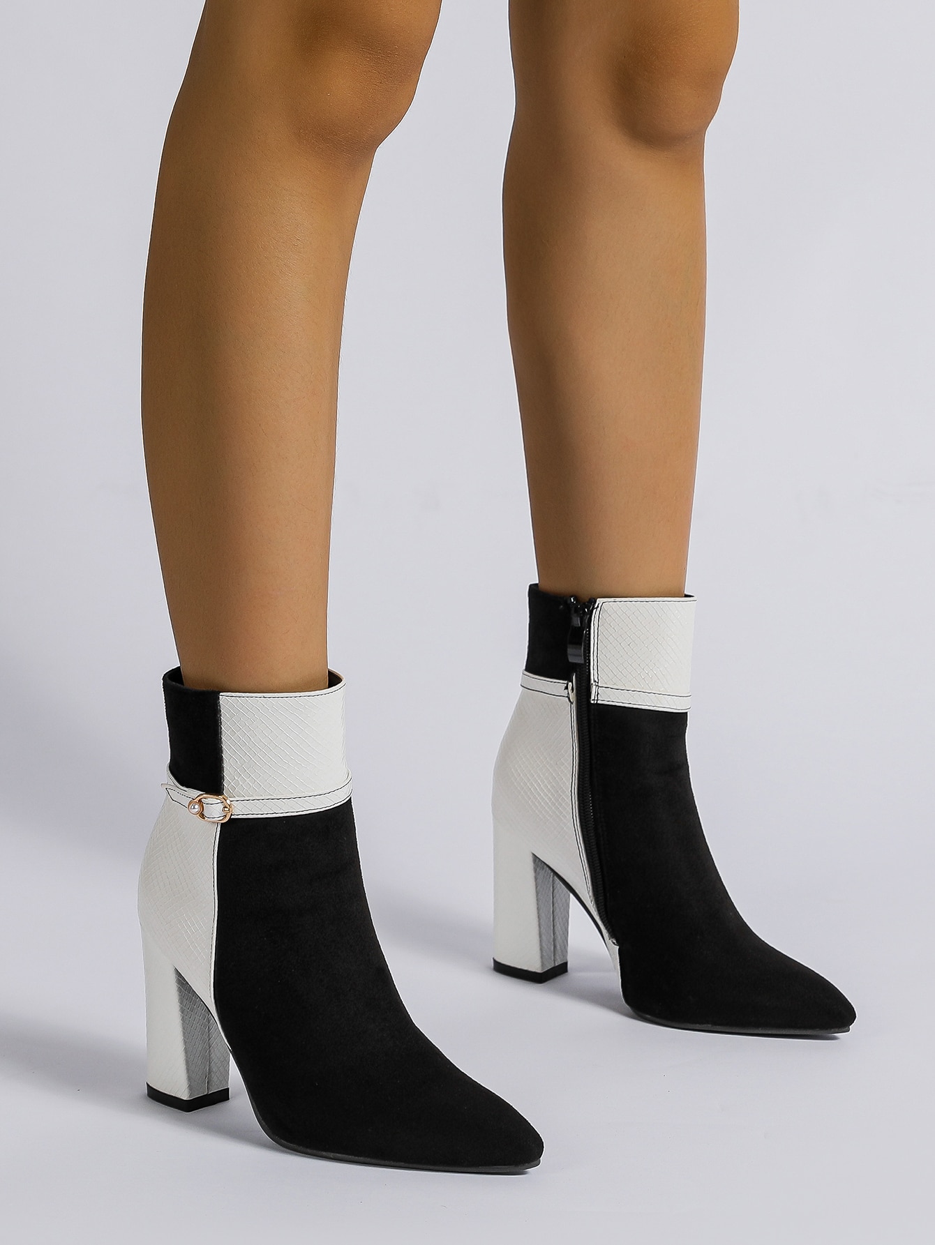 In Black and White Women Ankle Boots & Booties