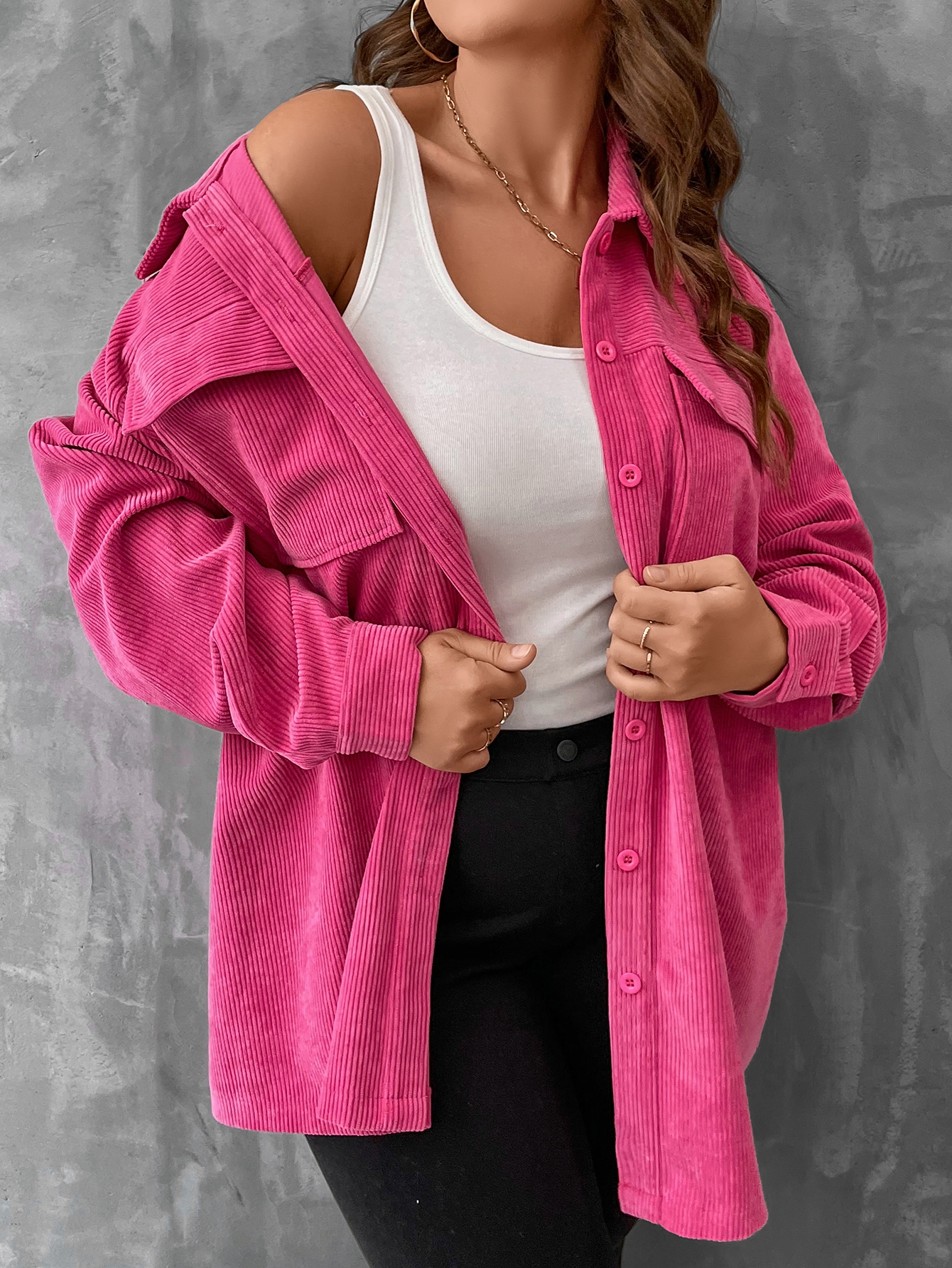 In Casual Plus Size Coats