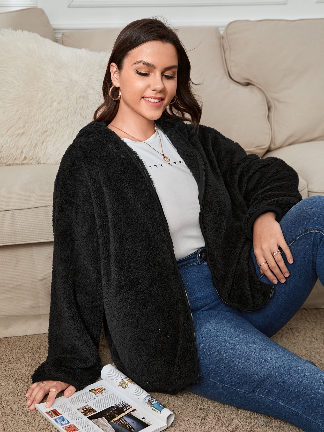 In Black Plus Size Jackets