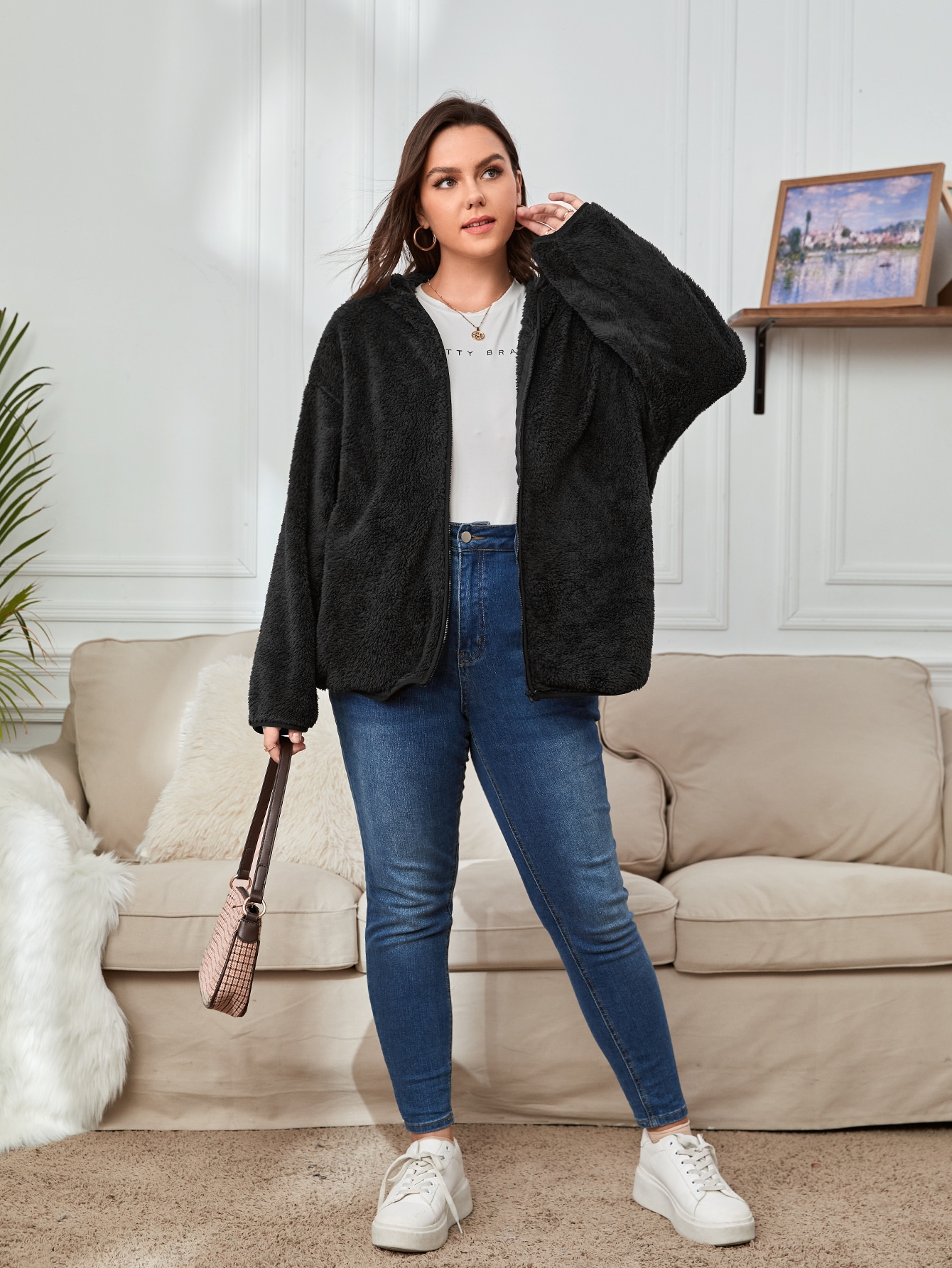 In Black Plus Size Jackets