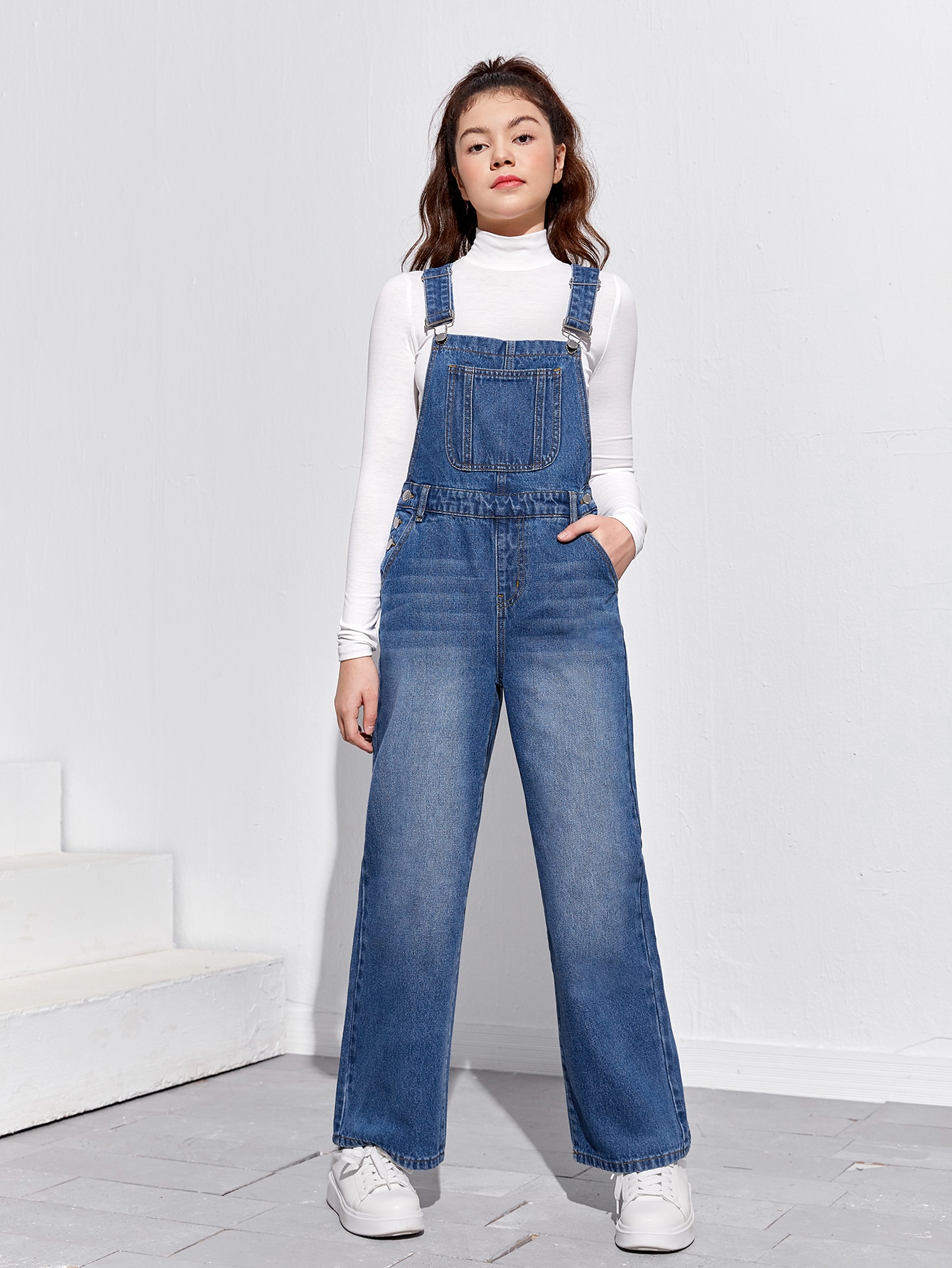 Teen Girls Denim Overalls & Jumpsuits