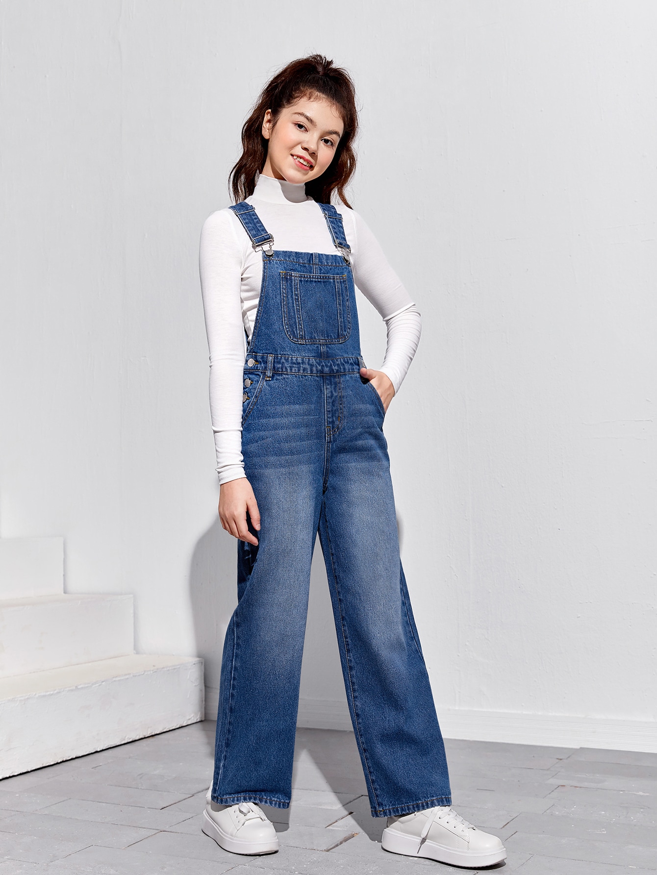 Teen Girls Denim Overalls & Jumpsuits