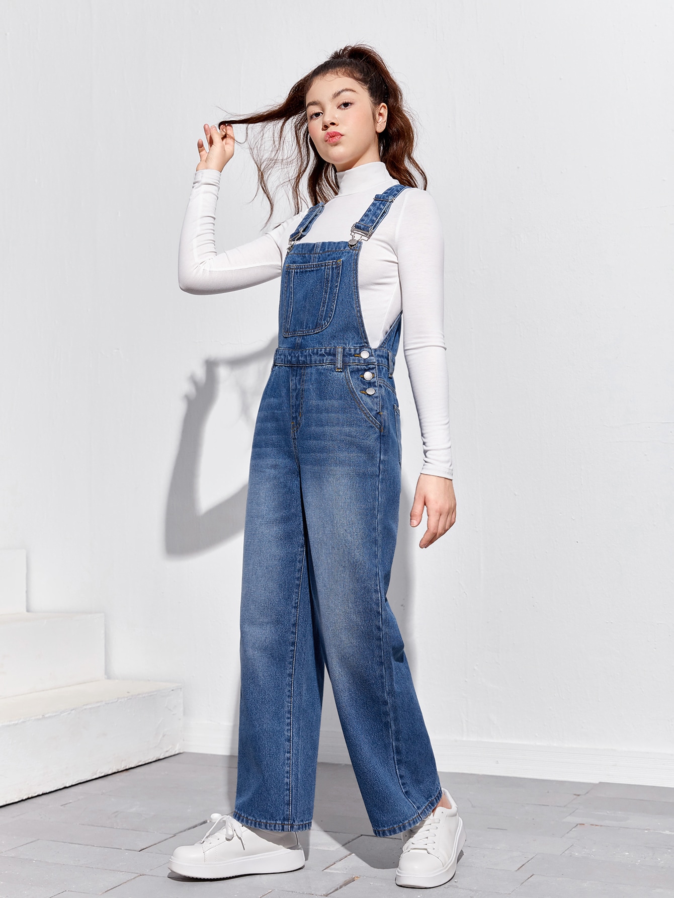 Teen Girls Denim Overalls & Jumpsuits