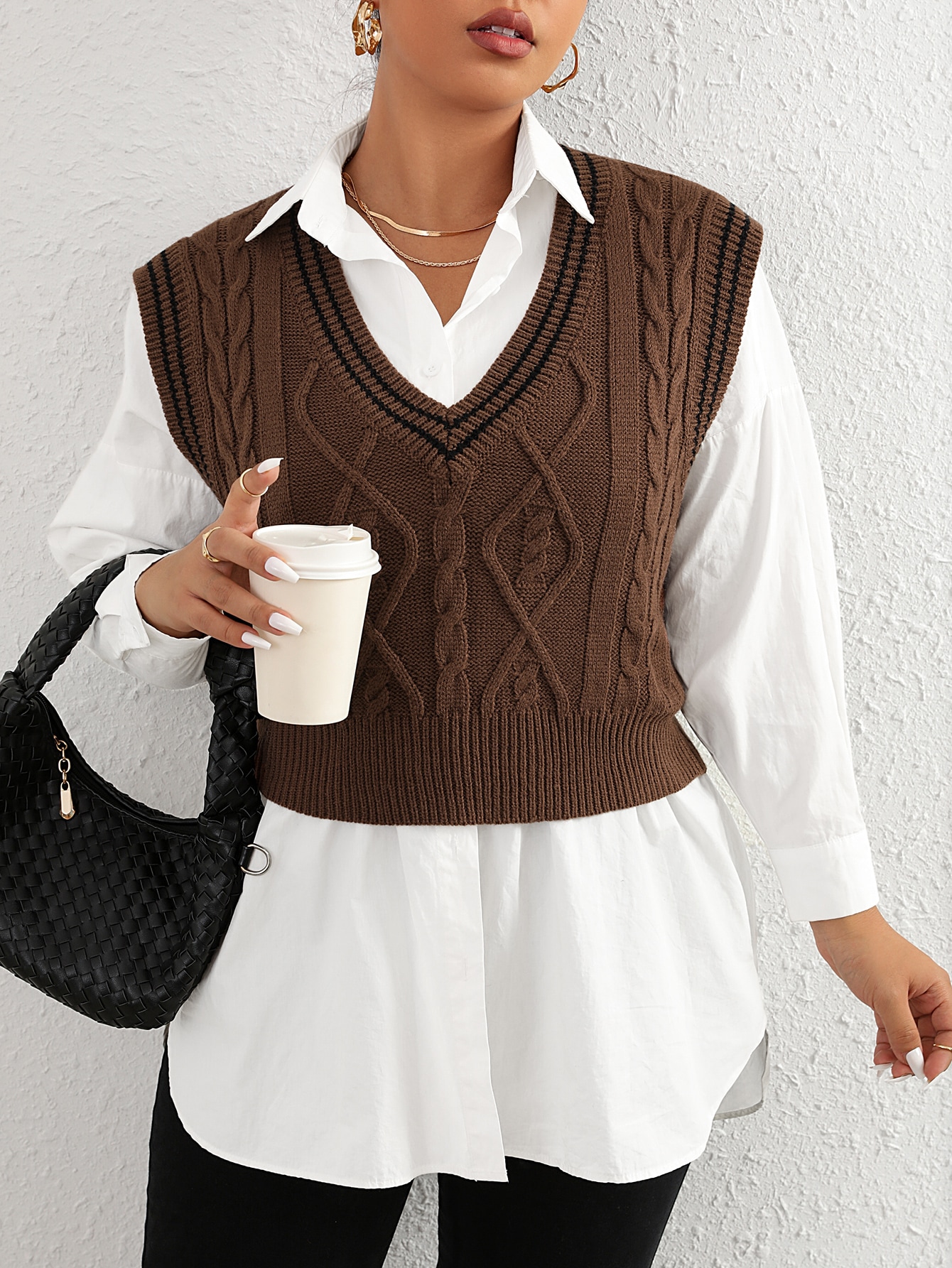 In Casual Plus Size Sweater Vests