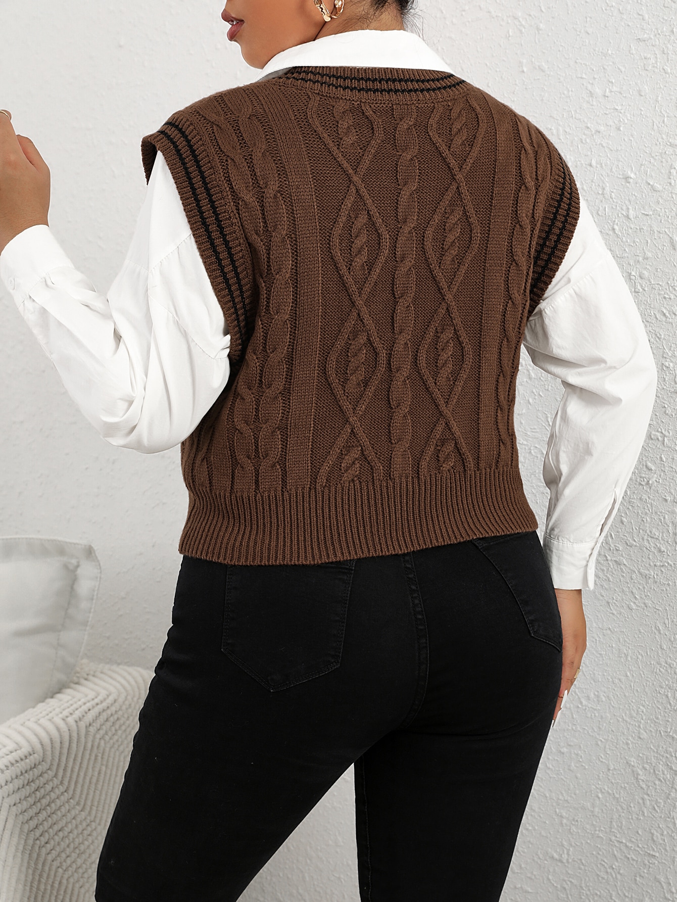 In Casual Plus Size Sweater Vests