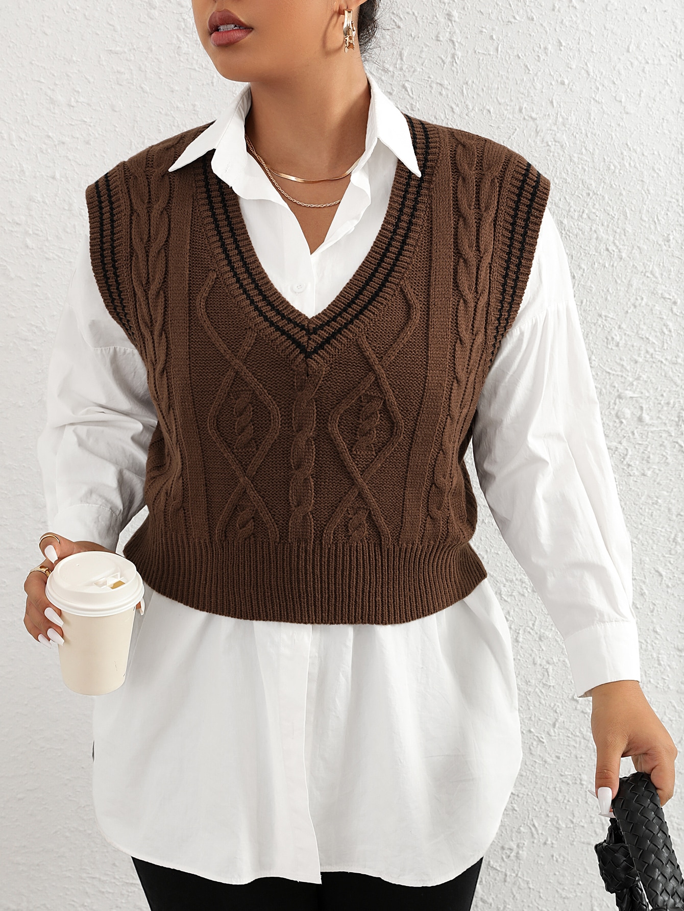 In Casual Plus Size Sweater Vests