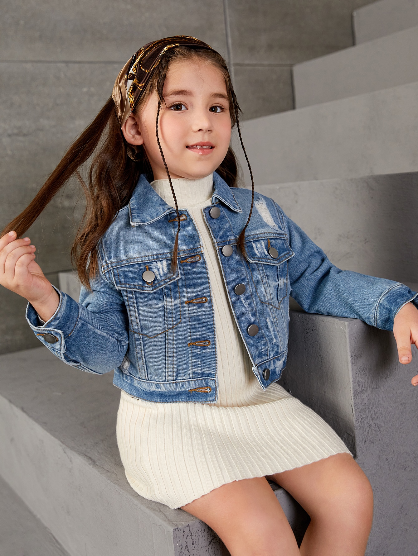 Young Girls Denim Jackets & Coats