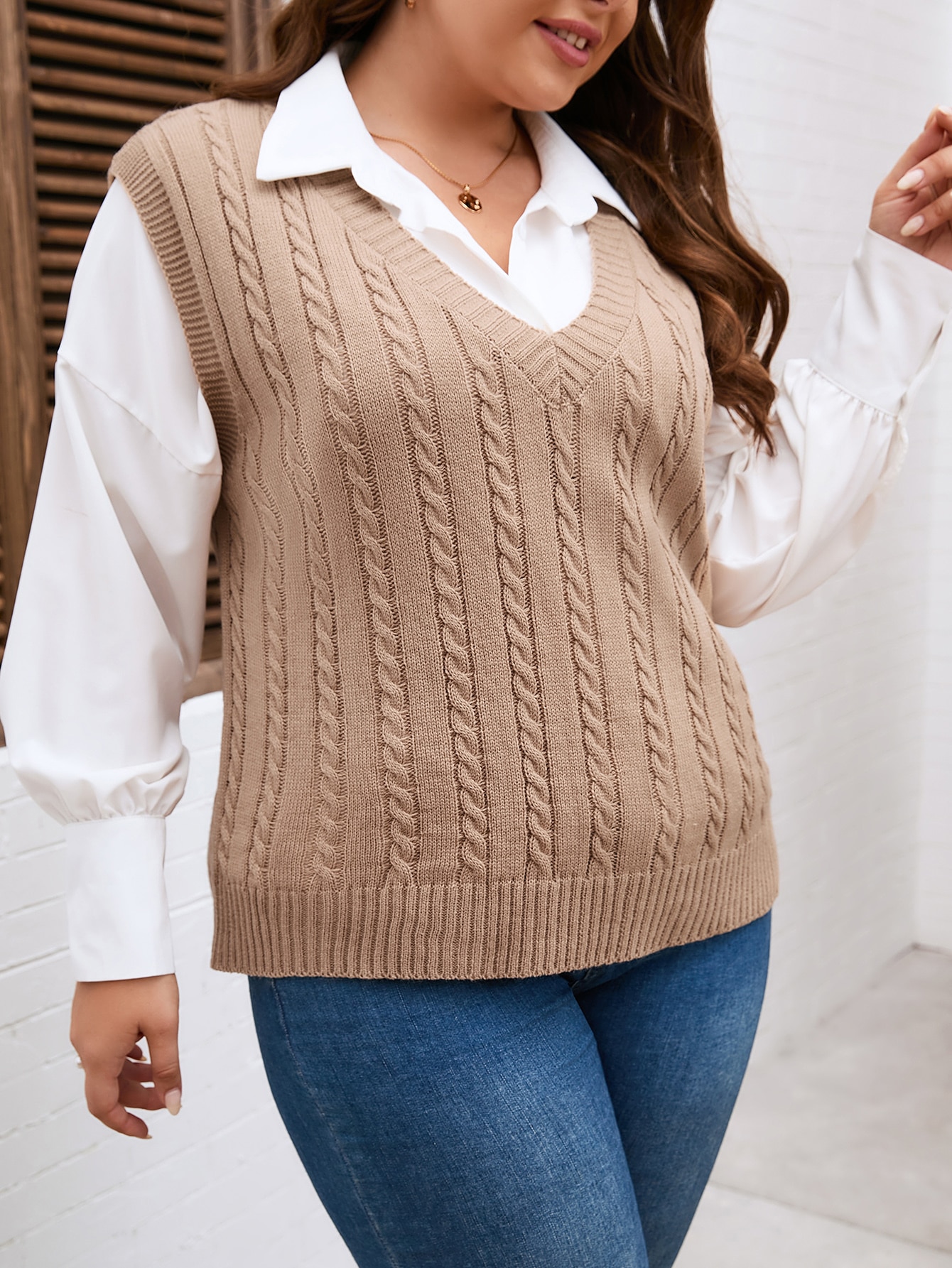 In Casual Plus Size Sweater Vests