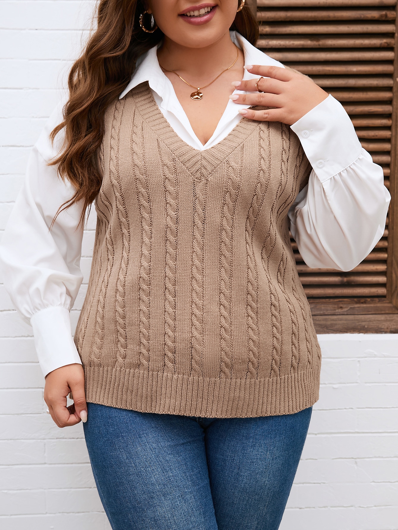 In Casual Plus Size Sweater Vests