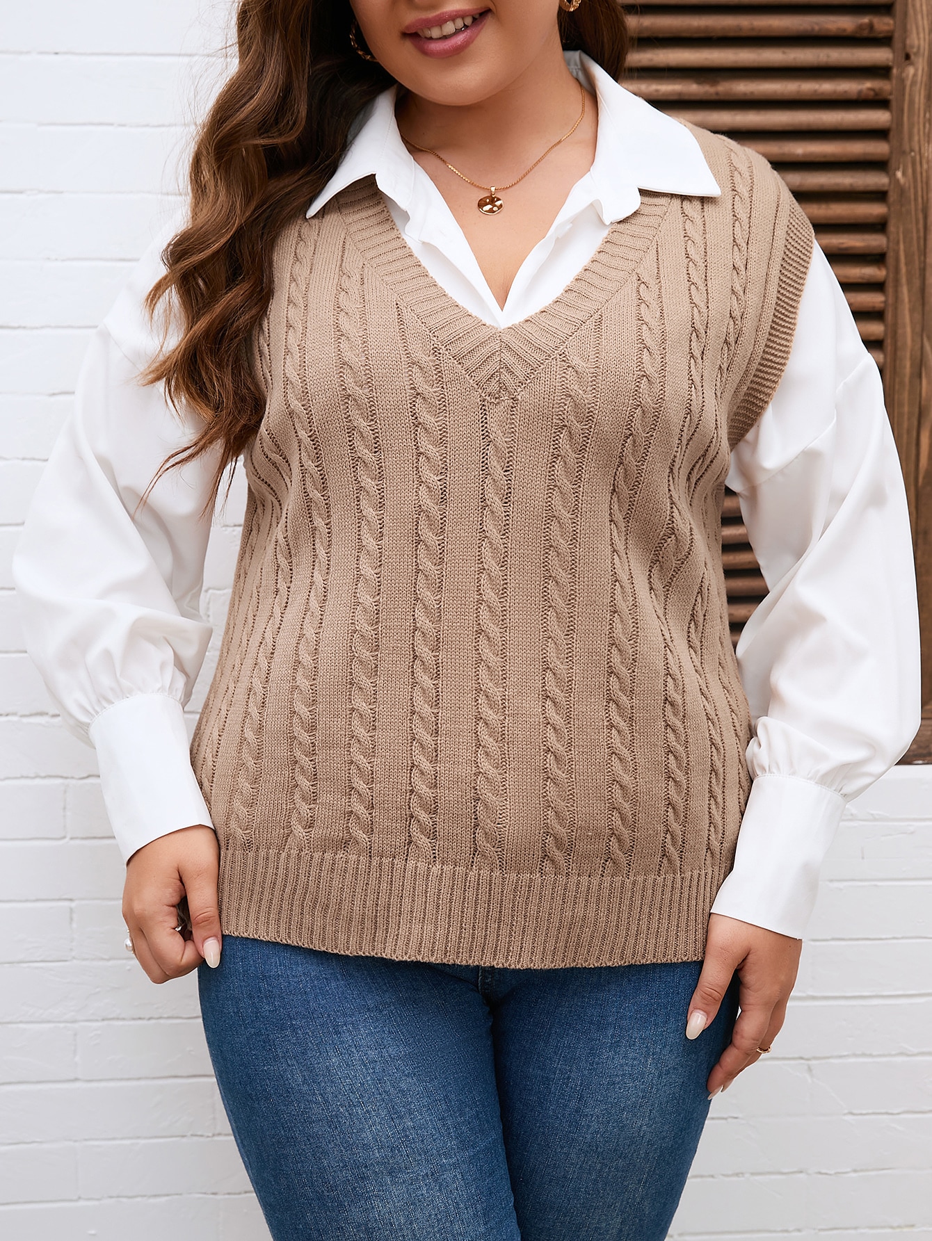 In Casual Plus Size Sweater Vests