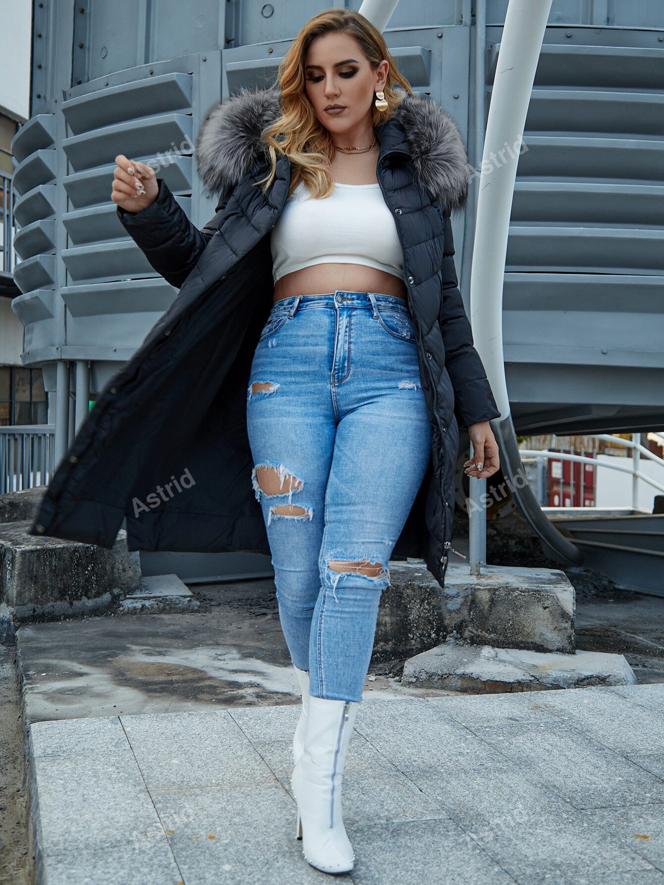 In Casual Plus Size Winter Coats