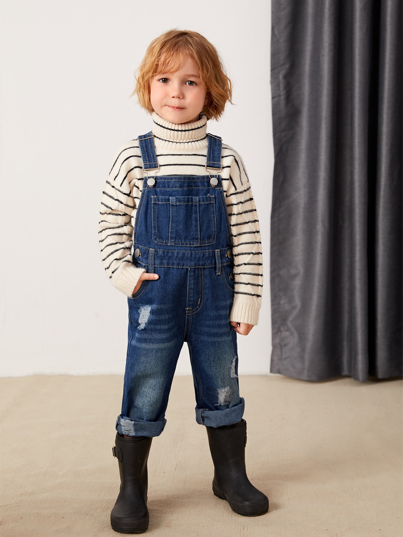 Young Boys Denim Overalls & Jumpsuits