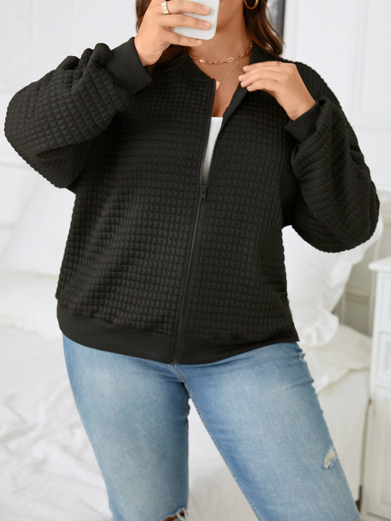 In Black Plus Size Jackets