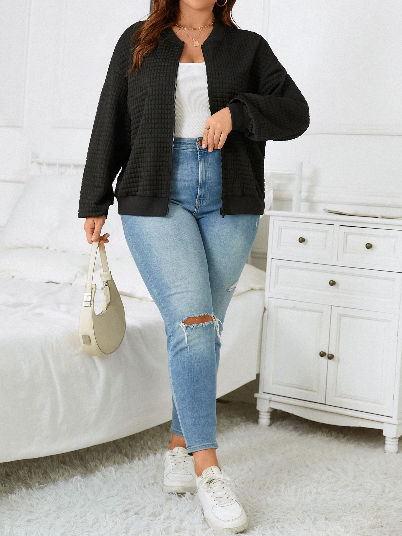 In Black Plus Size Jackets