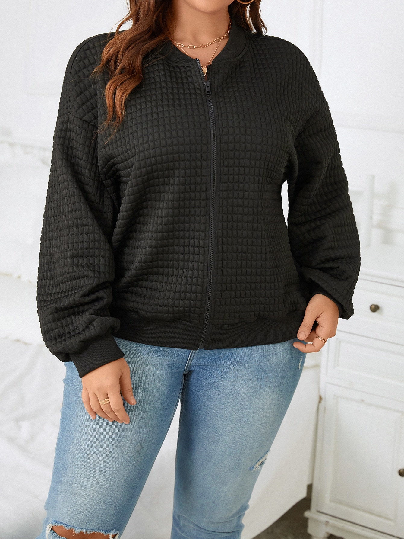 In Black Plus Size Jackets