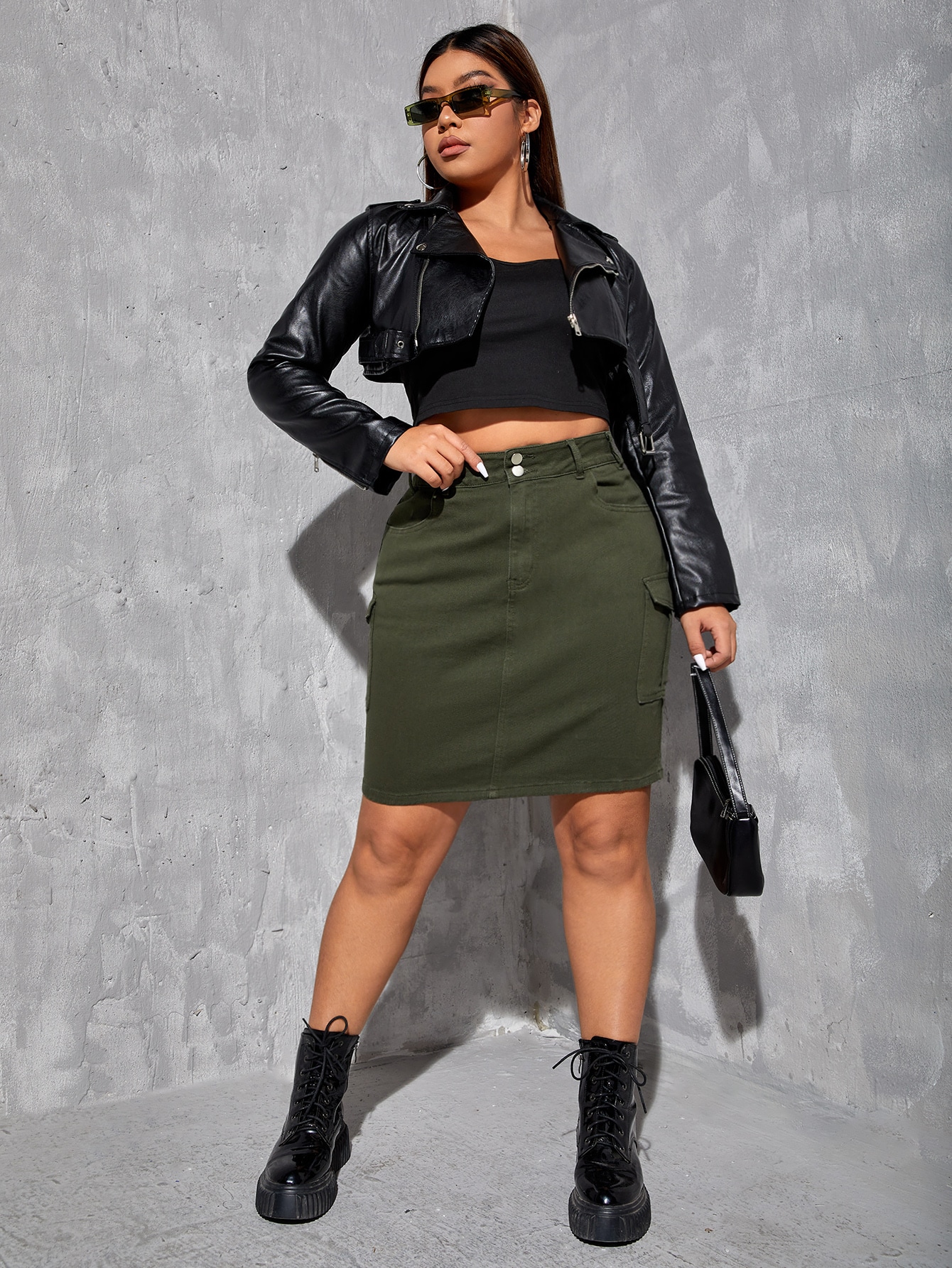 Plus Size Denim Skirts