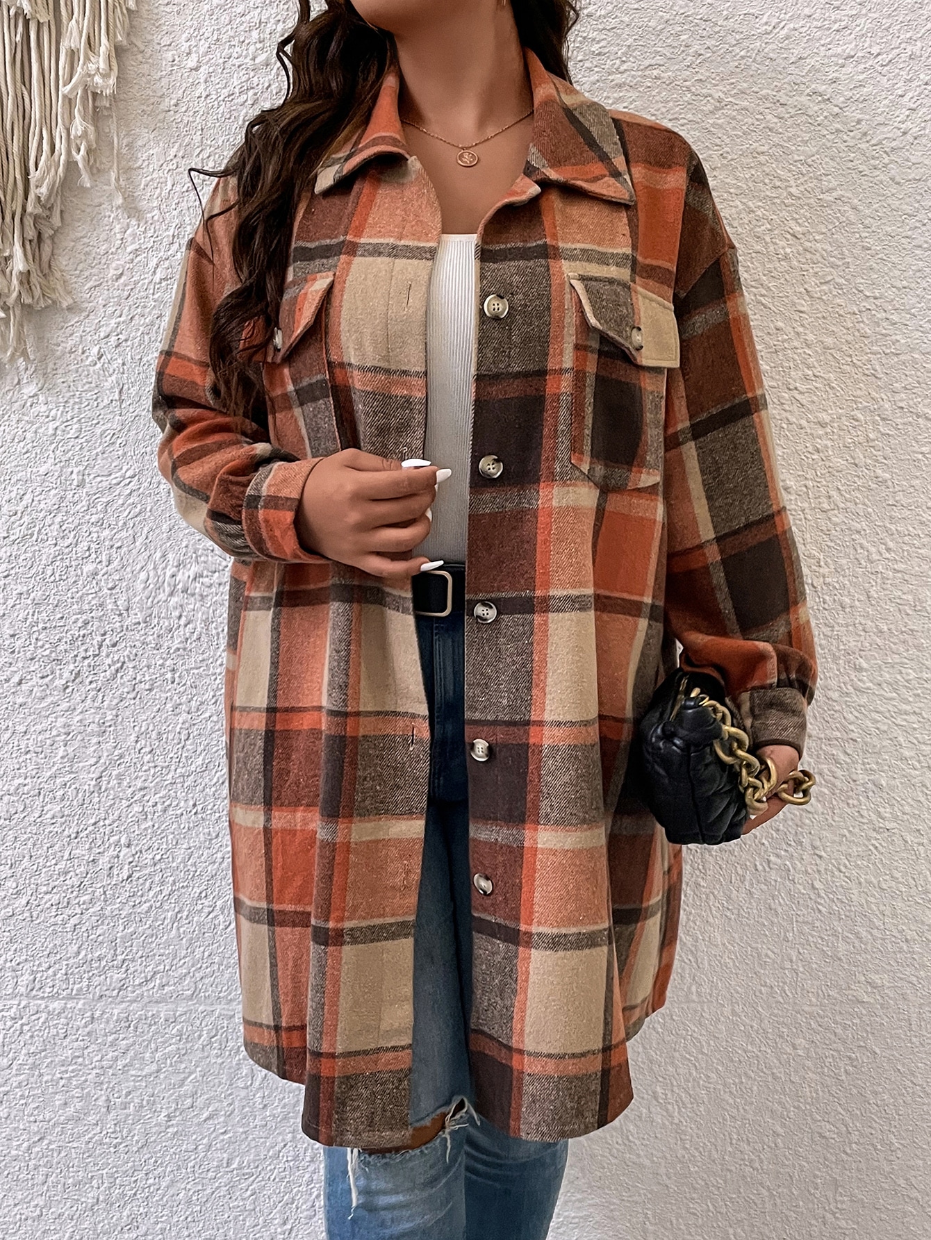 In Casual Plus Size Coats