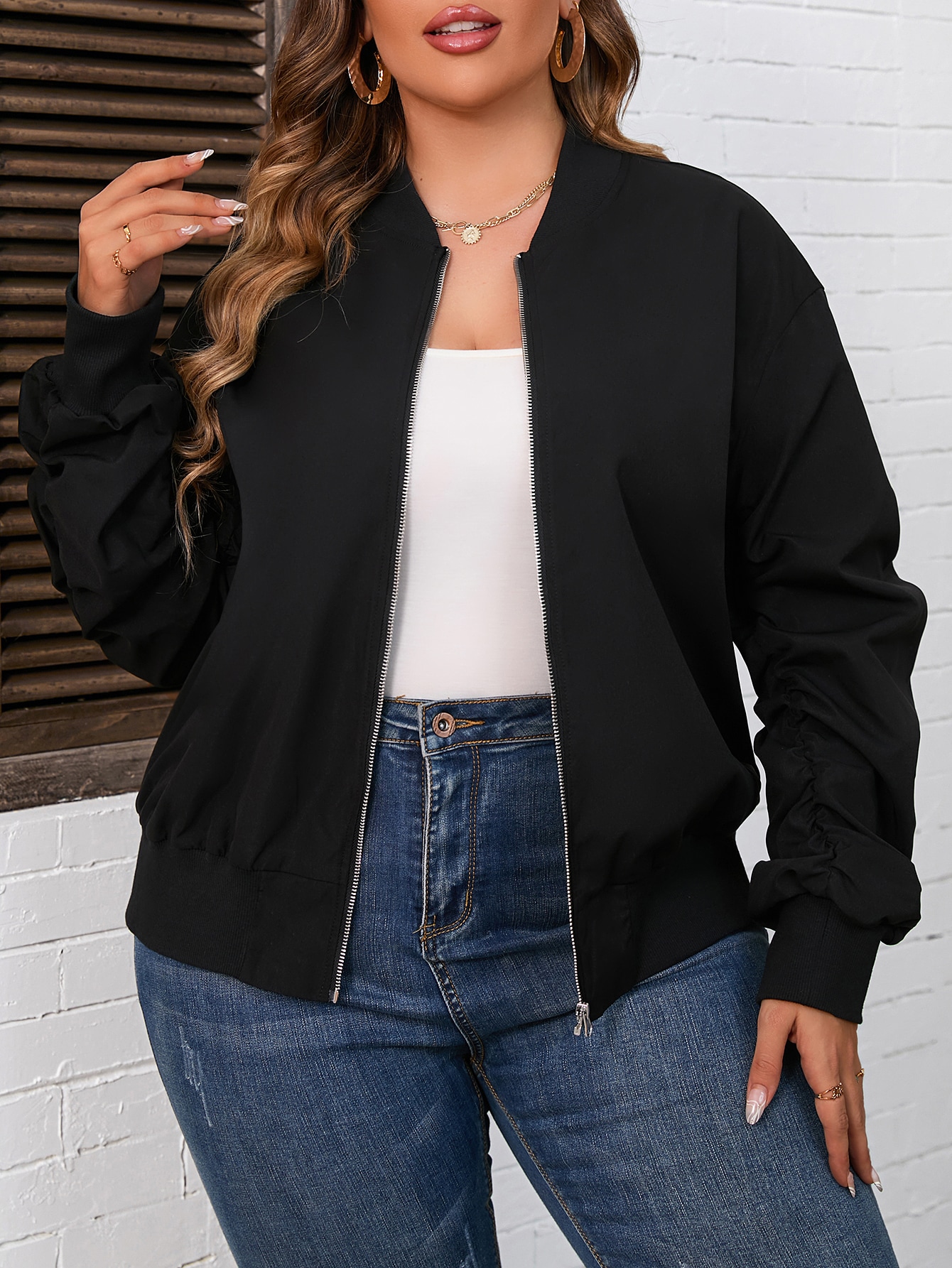 In Black Plus Size Jackets