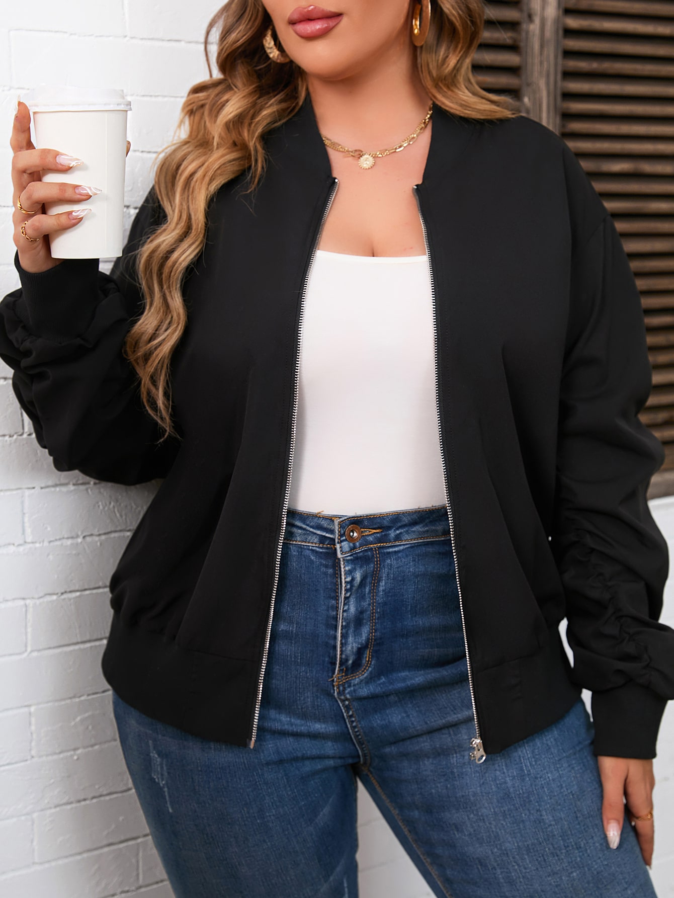 In Black Plus Size Jackets