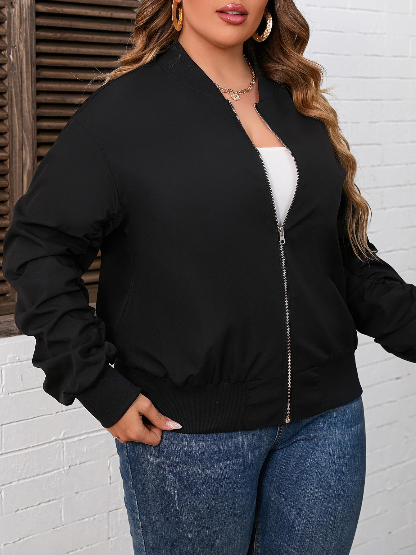 In Black Plus Size Jackets