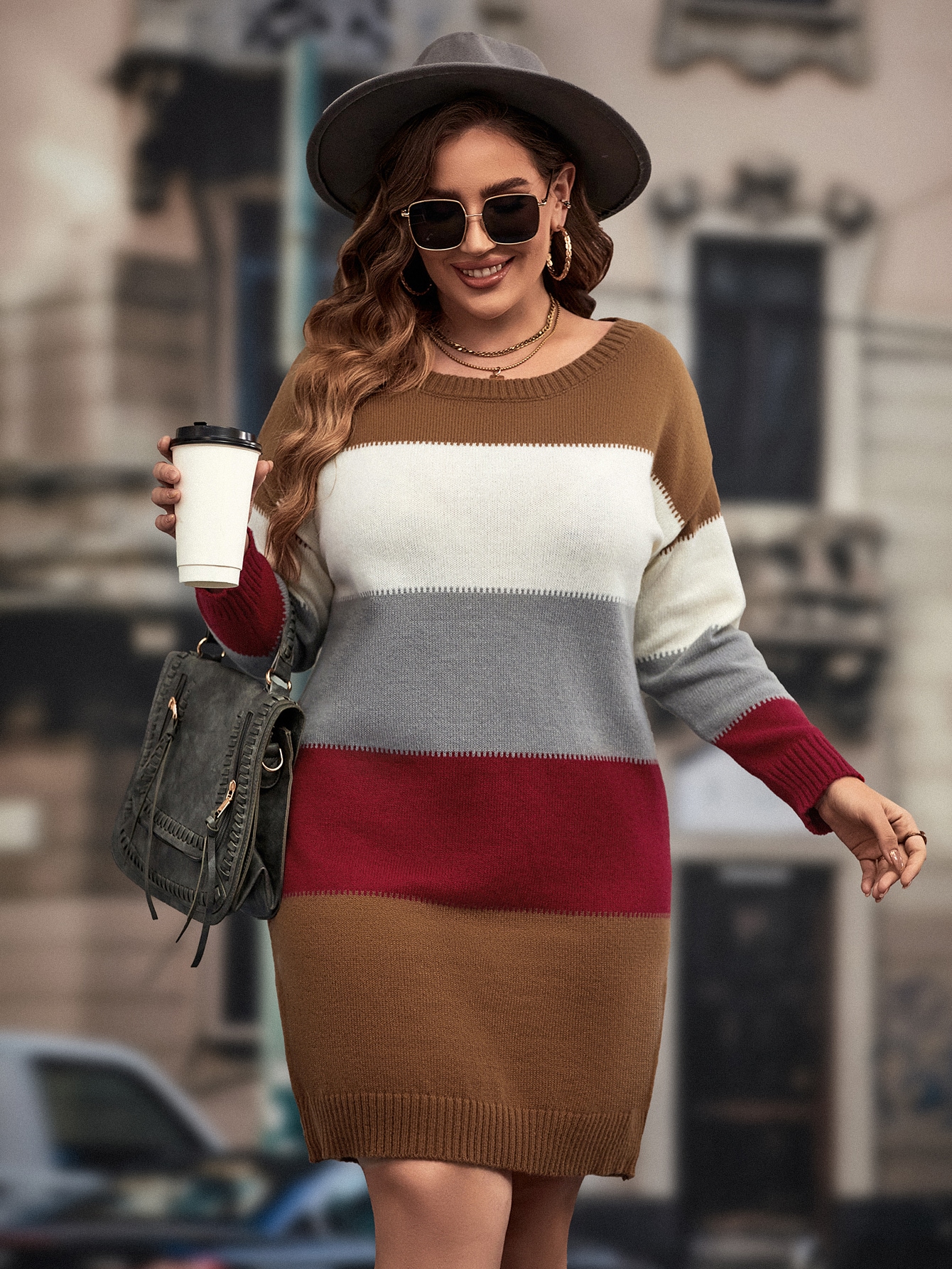 In Casual Plus Size Sweater Dresses