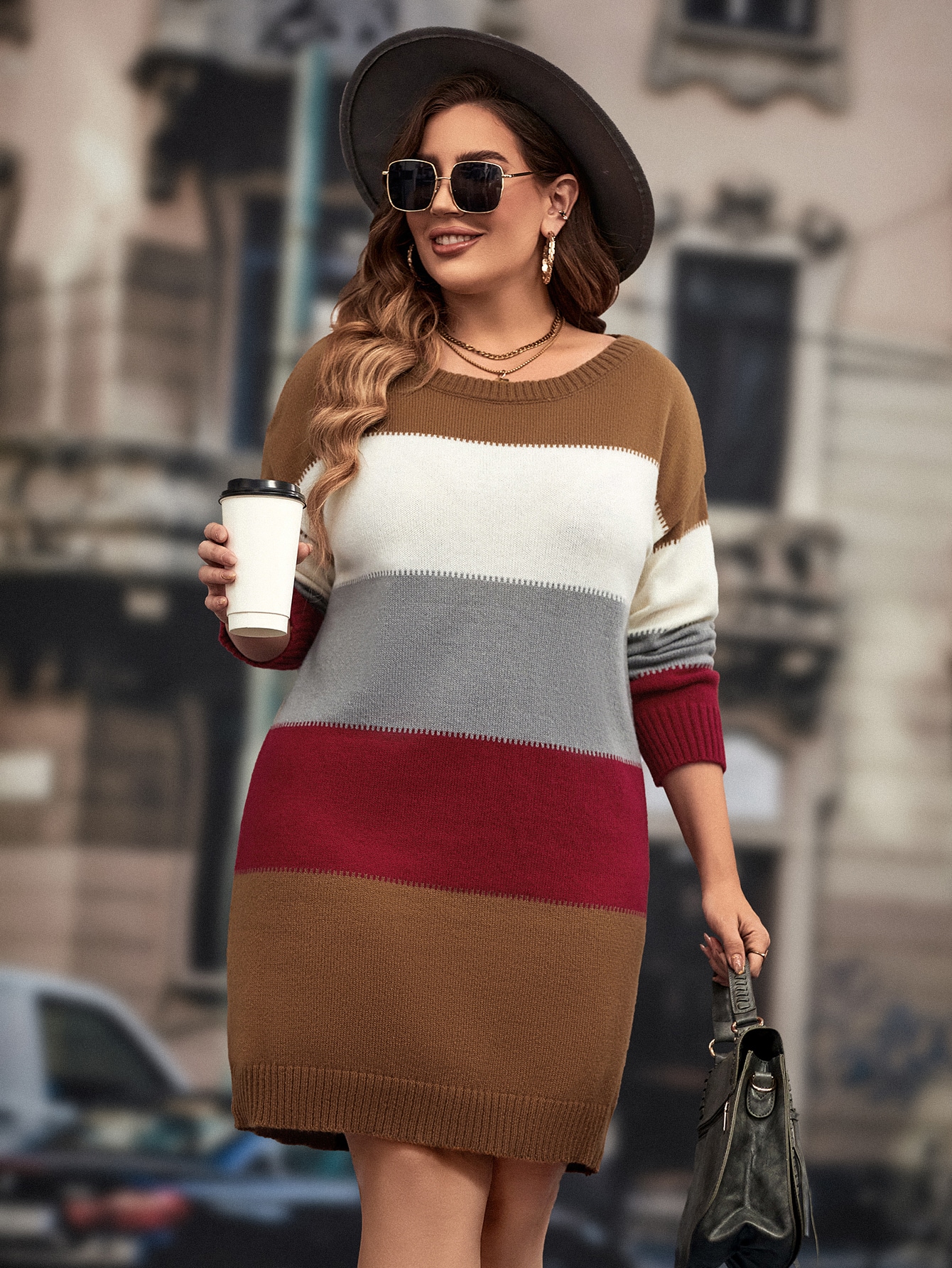 In Casual Plus Size Sweater Dresses