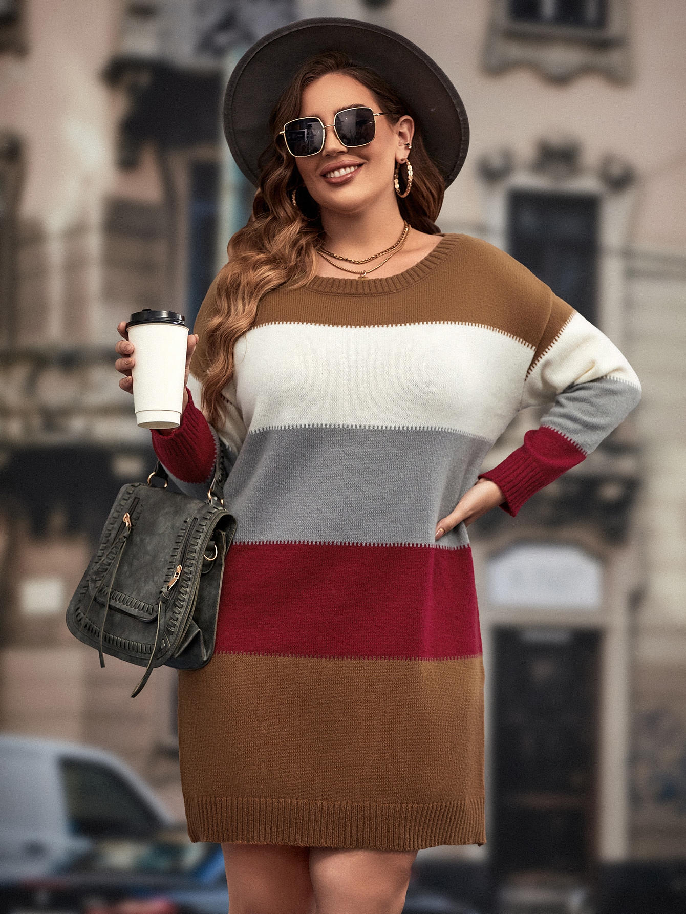 In Casual Plus Size Sweater Dresses