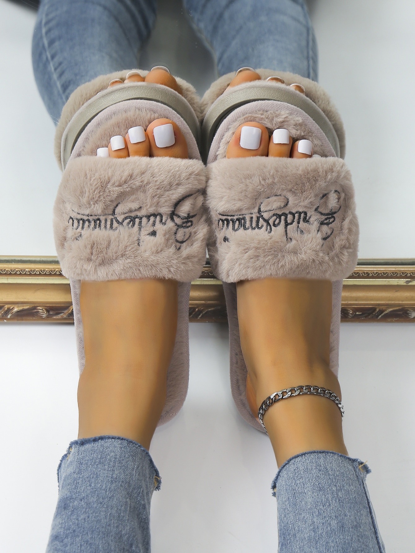 In Khaki Women Home Slippers