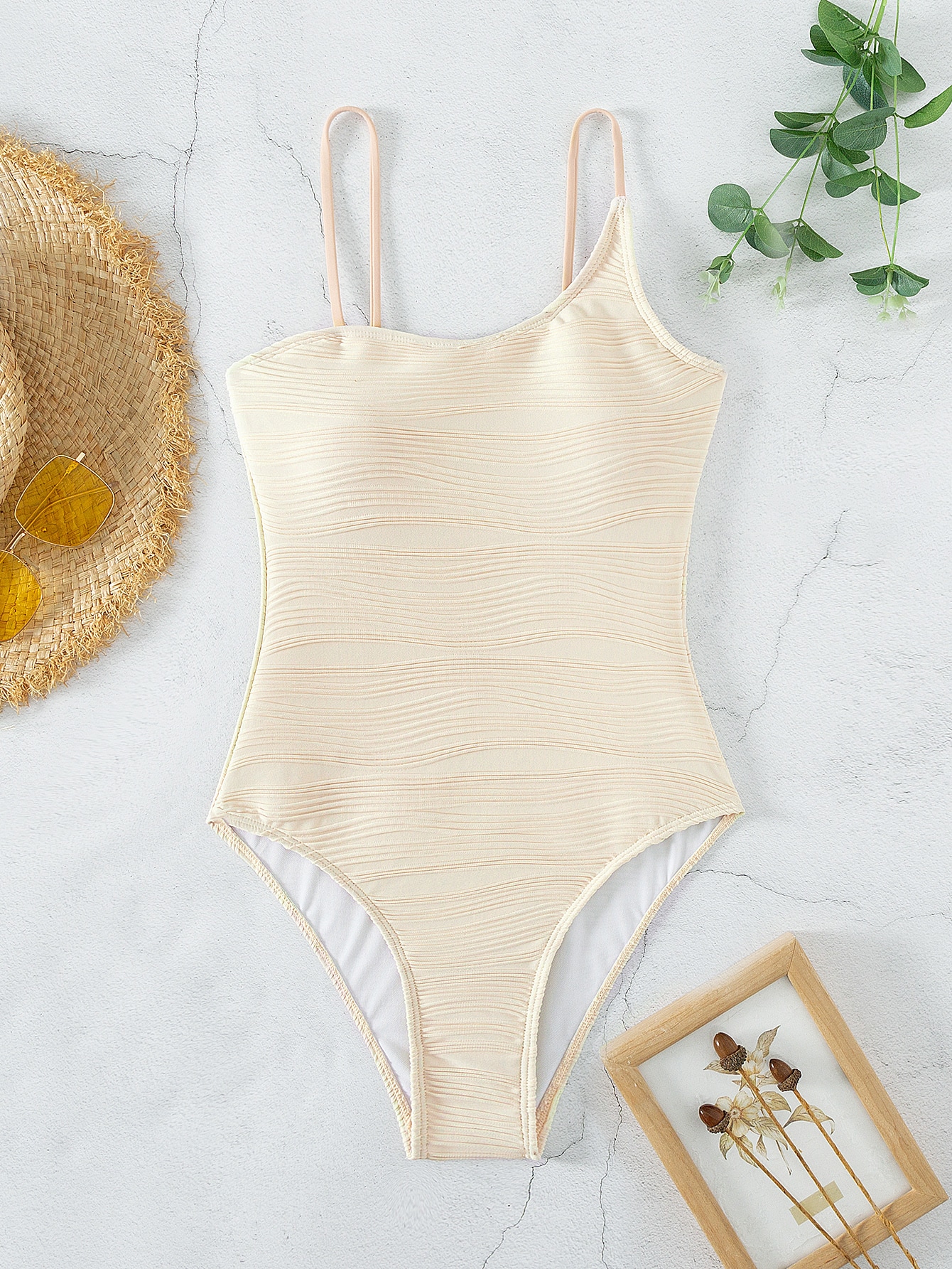 In Beige Women One-Pieces