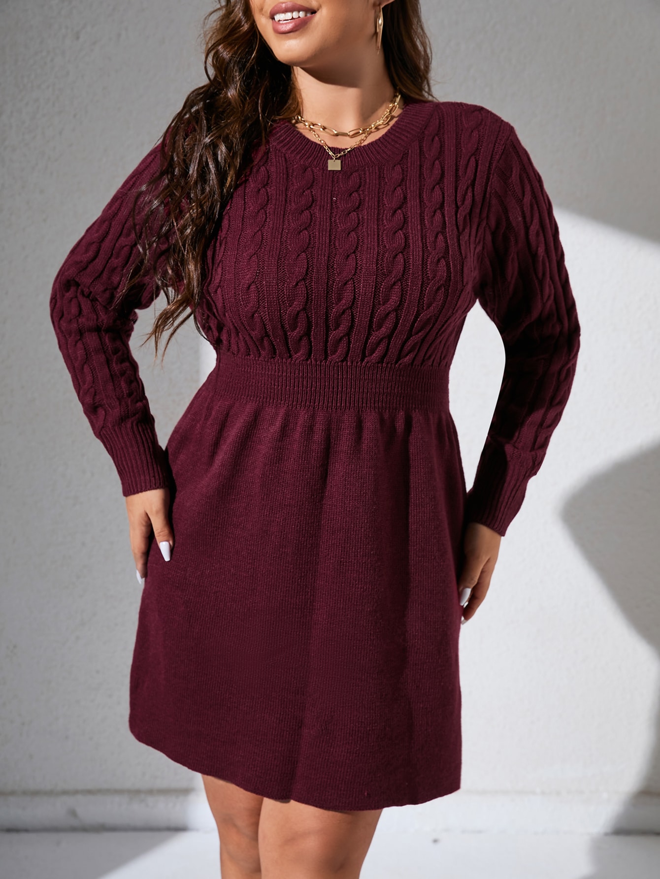 In Casual Plus Size Sweater Dresses