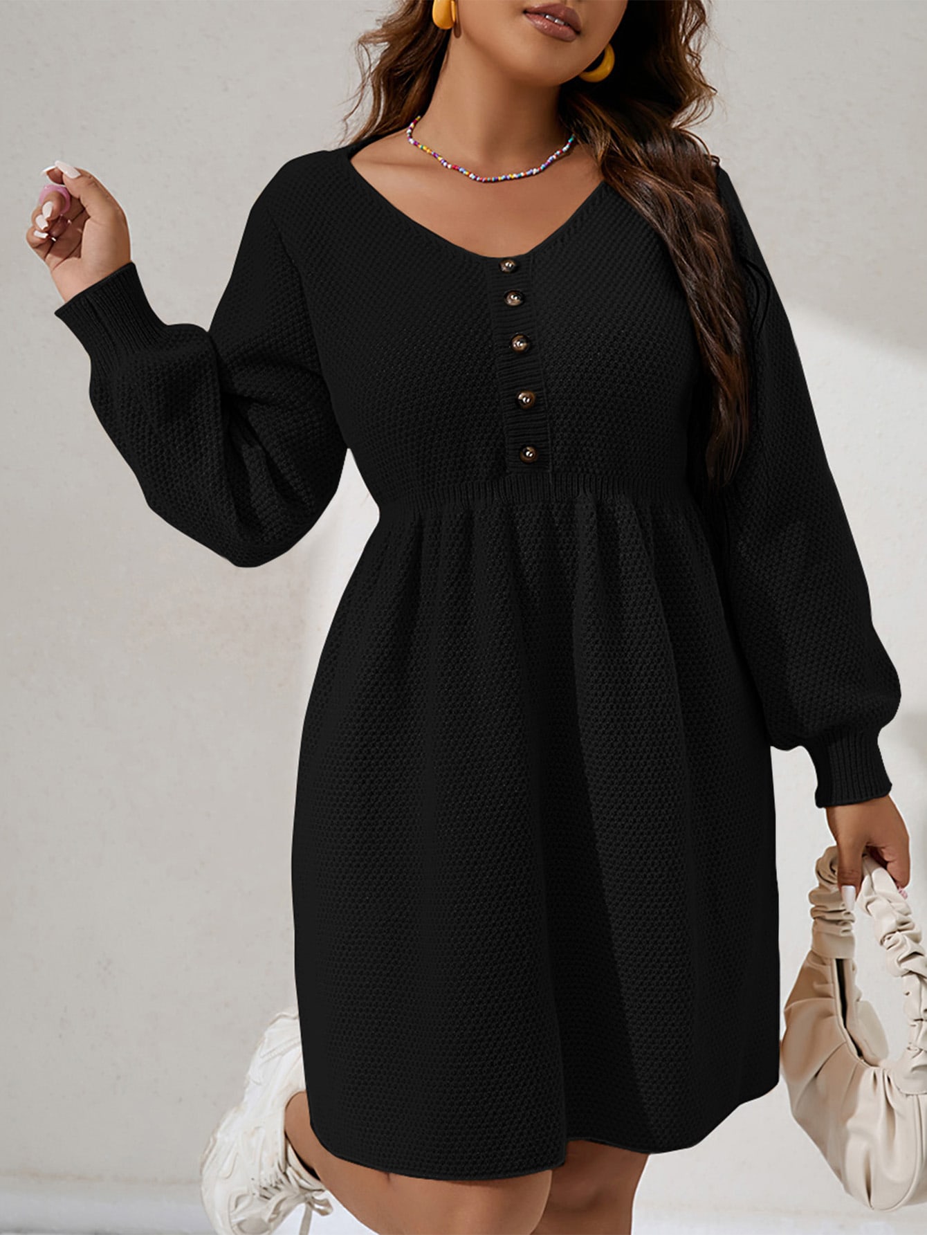 In Casual Plus Size Sweater Dresses