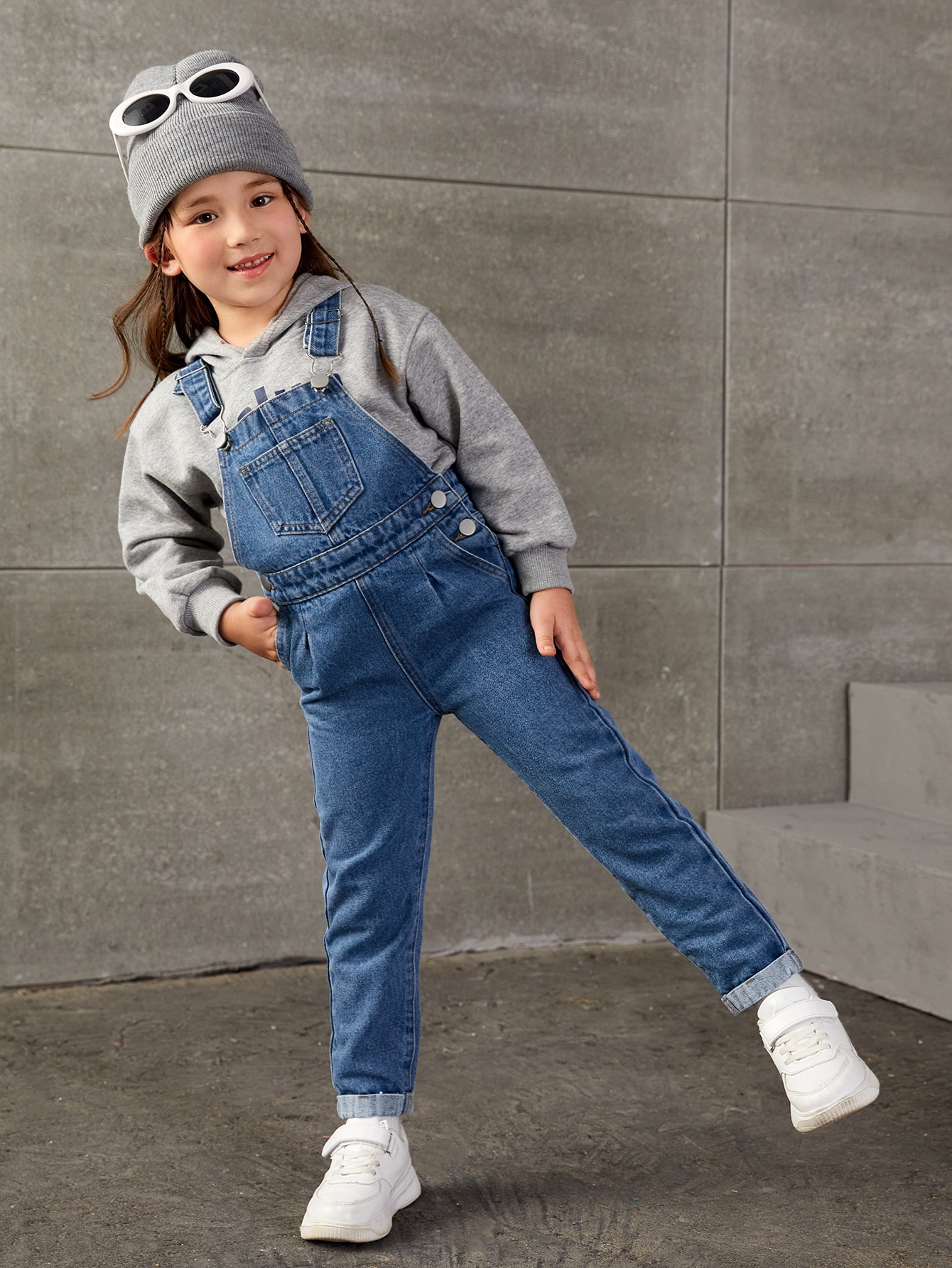 Young Girls Denim Overalls & Jumpsuits