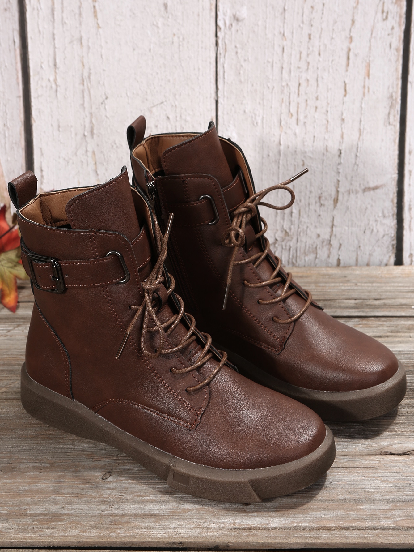 In Rust Brown Women Fashion Boots