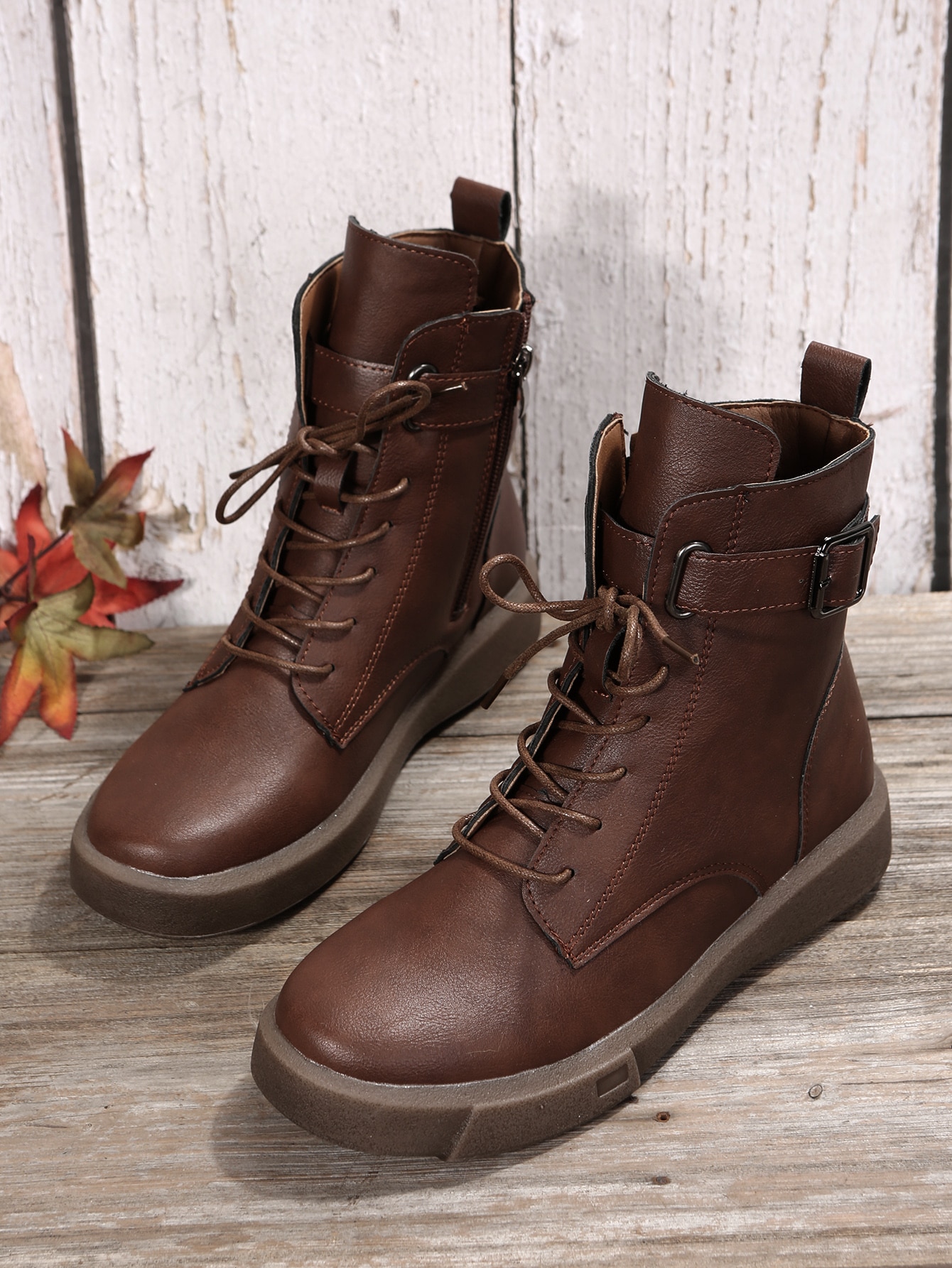 In Rust Brown Women Fashion Boots