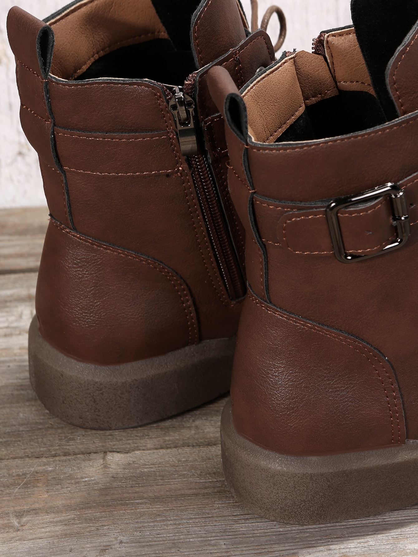 In Rust Brown Women Fashion Boots