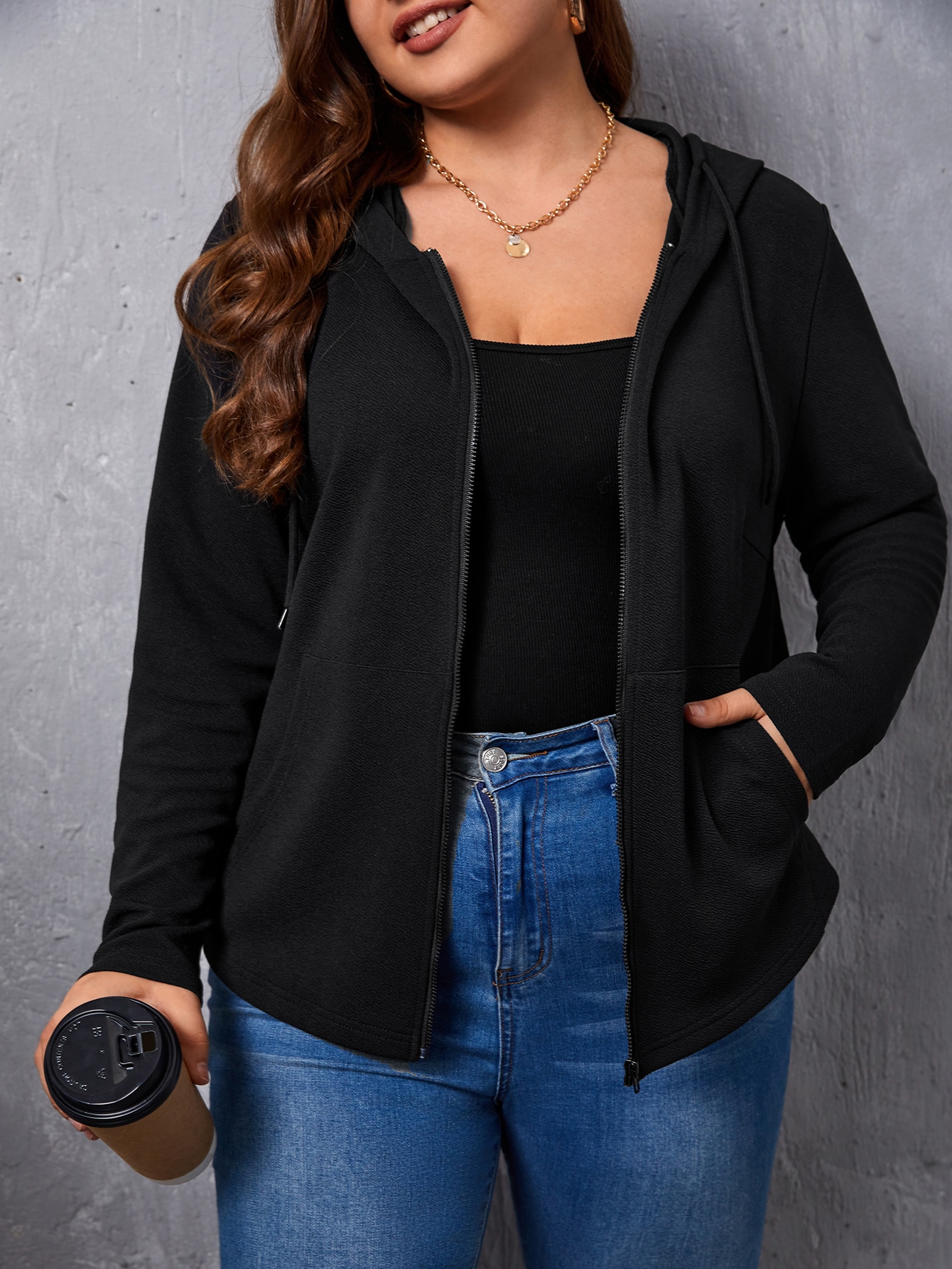 In Black Plus Size Jackets