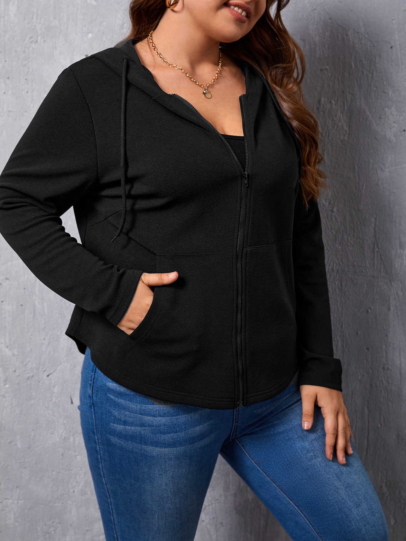 In Black Plus Size Jackets