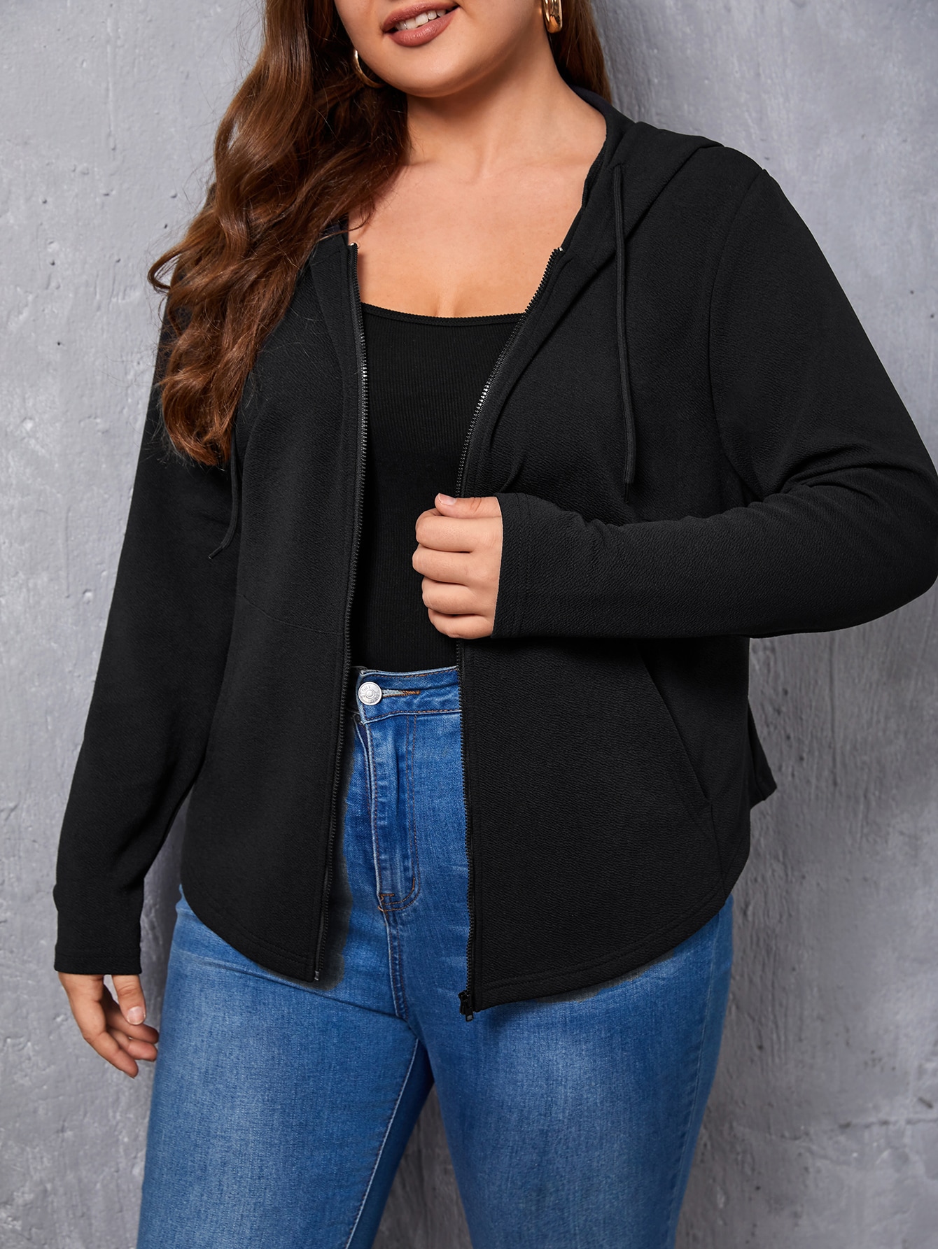 In Black Plus Size Jackets