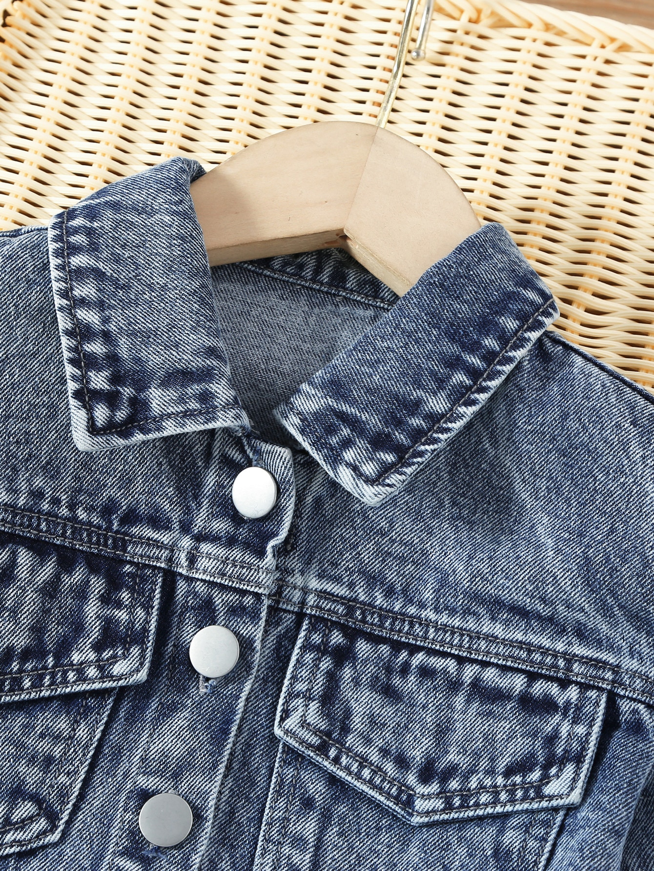 Young Girls Denim Two-piece Outfits