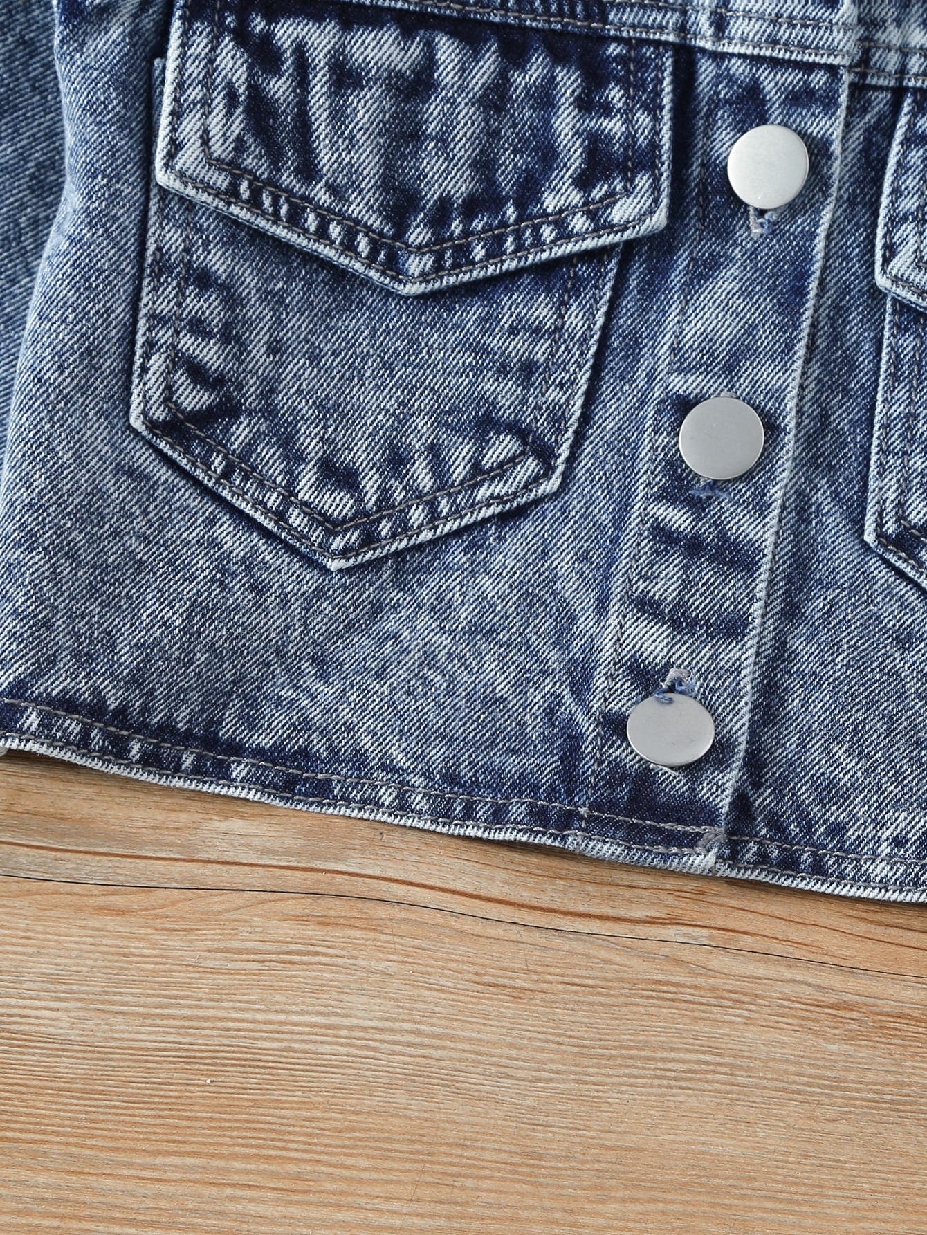 Young Girls Denim Two-piece Outfits