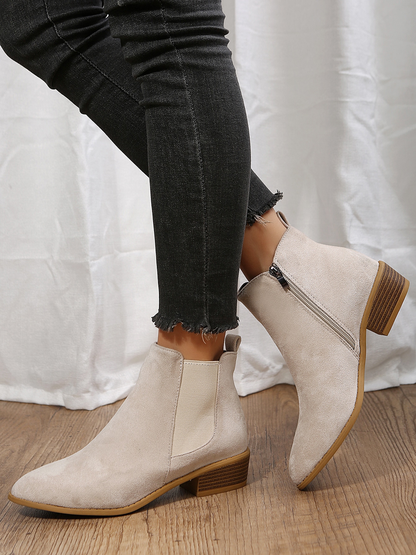 In Beige Women Fashion Boots